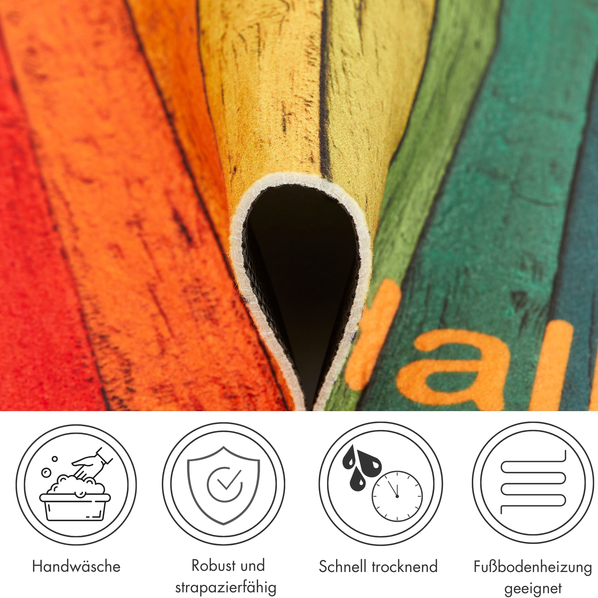 Andiamo Fussmatte »Modern« rechteckig 6,5 mm Höhe Schmutzfangmatte, bedruckt, diverse Motive, In- und Outdoor geeignet