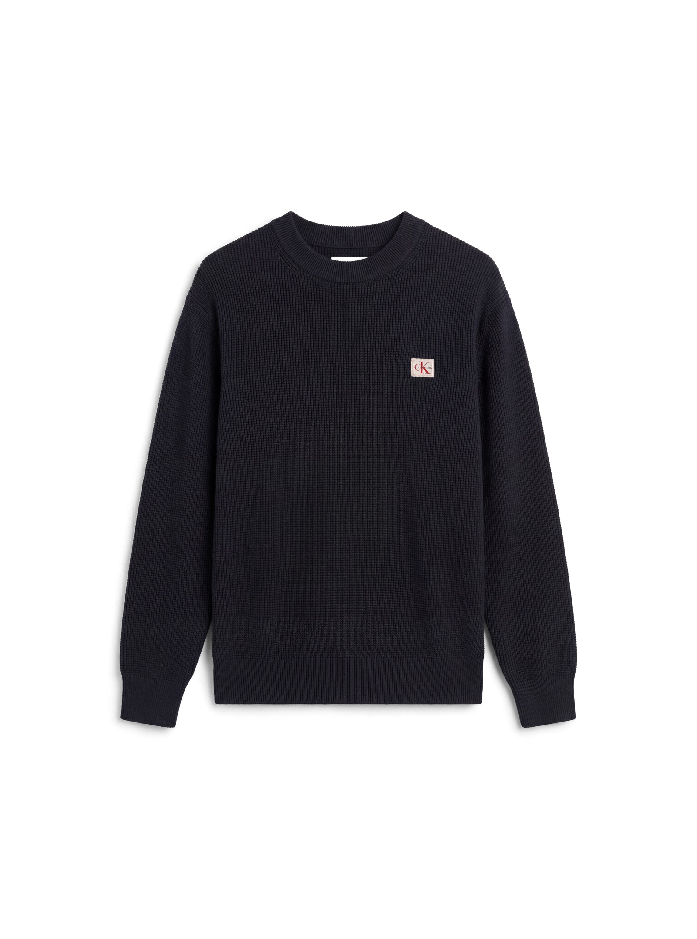 Calvin Klein Jeans Pull en tricot maille structurée, coupe régulière