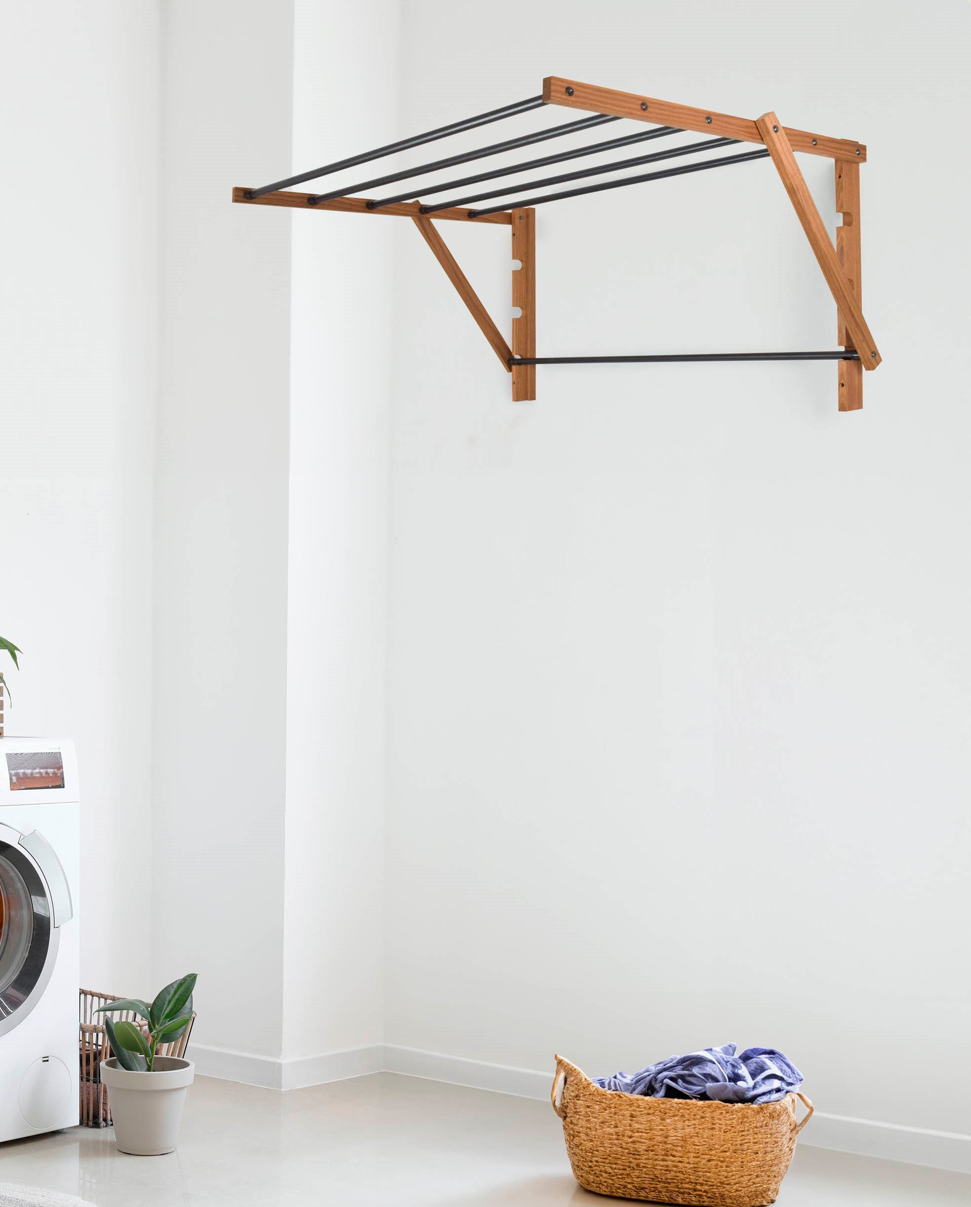 Bischof Wandwäschetrockner »Kraftpaket« Eschenholz/Metall, 4 m Trockenlänge, 5 kg. Belastbarkeit