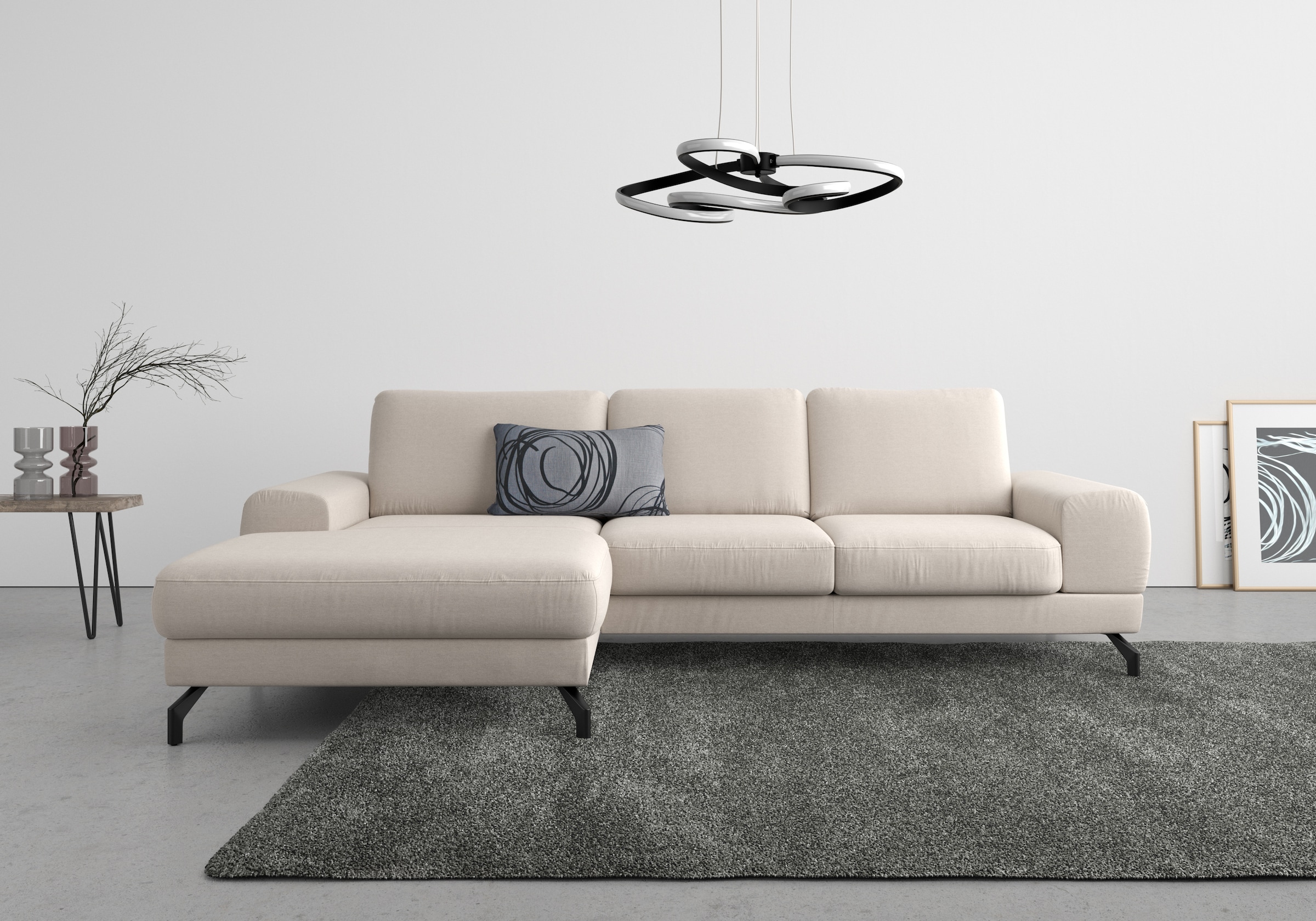 sit&more Ecksofa »Cinturo L-Form«, inklusive Sitztiefenverstellung und Federkern, Sitzhöhe 45 cm
