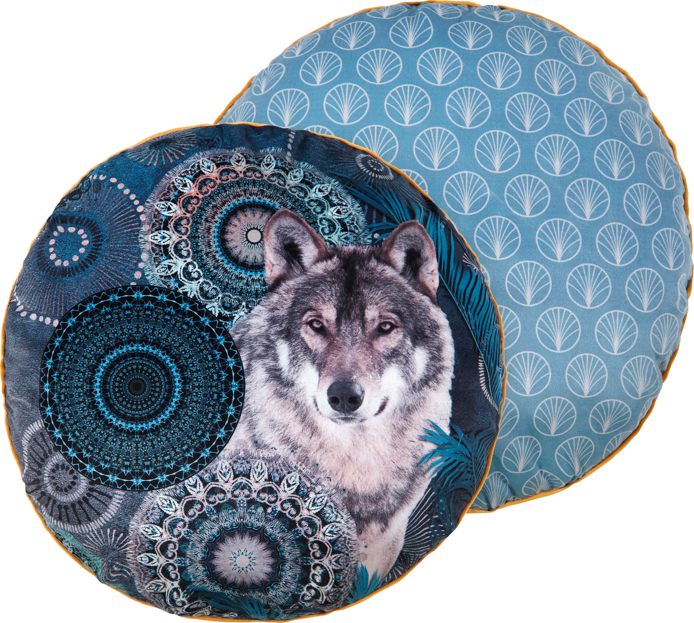 Image of hip Dekokissen »Kiska«, (1 St., 1 55 cm rund Dekokissen - Mit biese), Mandala bei Ackermann Versand Schweiz