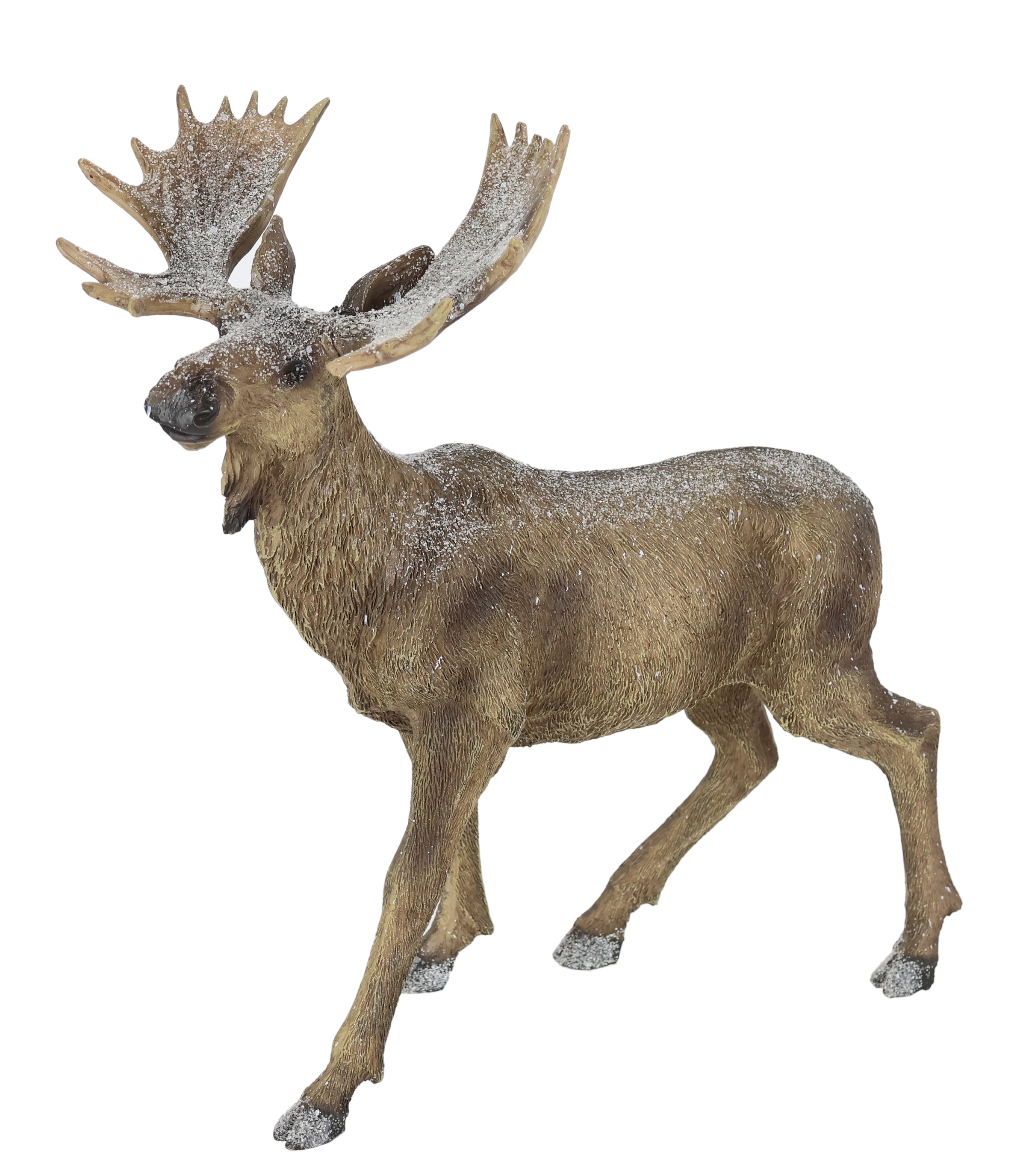 Image of I.GE.A. Tierfigur "Elch Figur beschneit" Rentier Dekofiguren Skulptur Weihnachtsfigur Weihnachtsdeko Waldtier