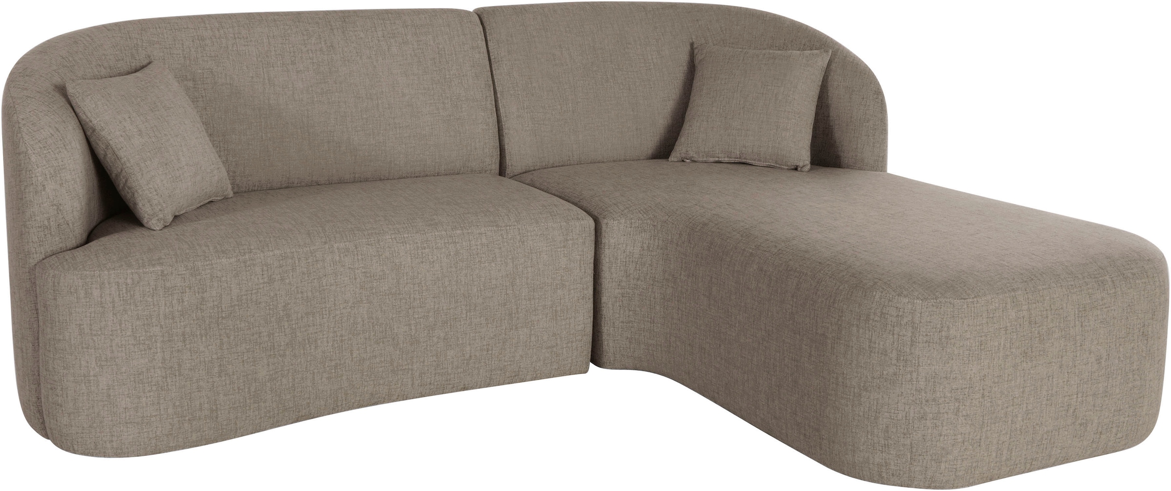 LeGer Home by Lena Gercke Ecksofa »Dilara L-Form« gerundete Rückenlehne und Front, in 3 Bezugsqualitäten