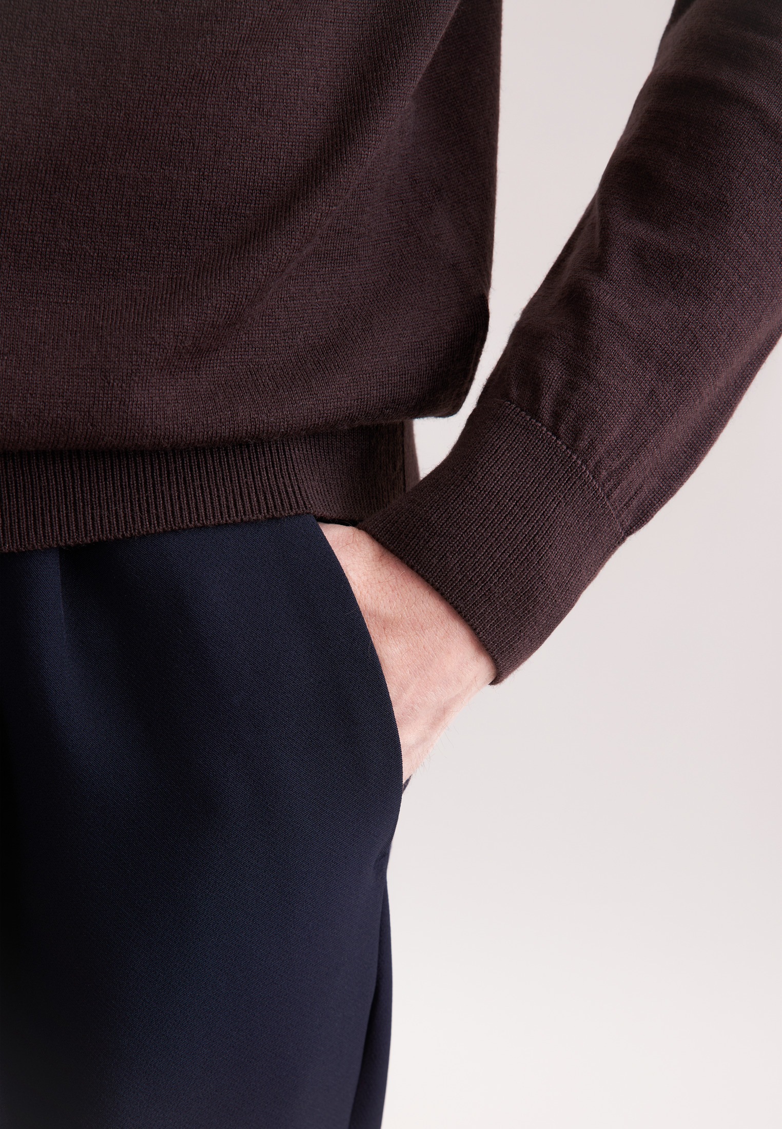 seidensticker Pull-over »Schwarze Rose« 1/1 Rundhals Uni