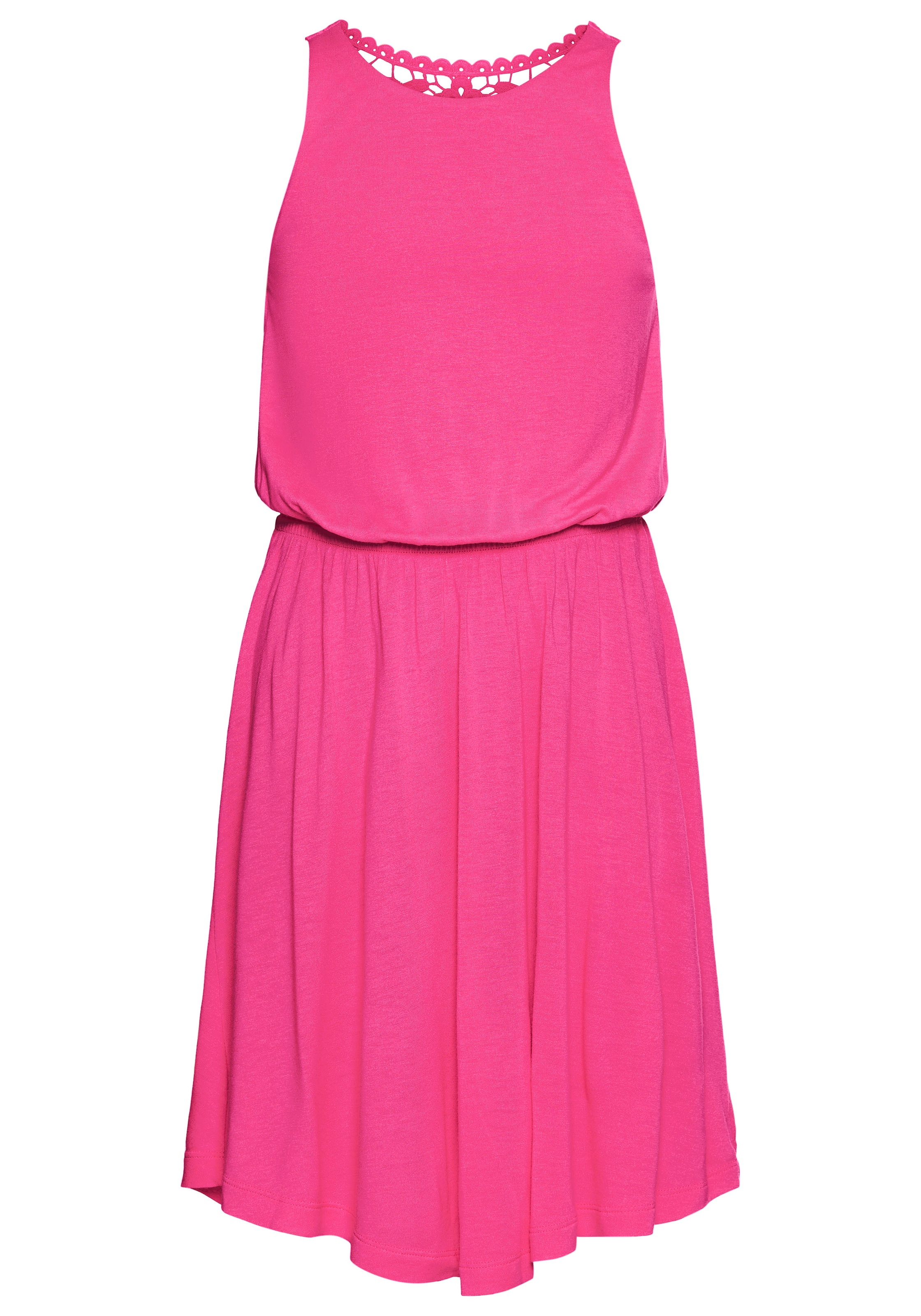 KIDSWORLD Jerseykleid »mit aufwendiger Spitze im Rücken«, Weich fallendes Viskosekleid