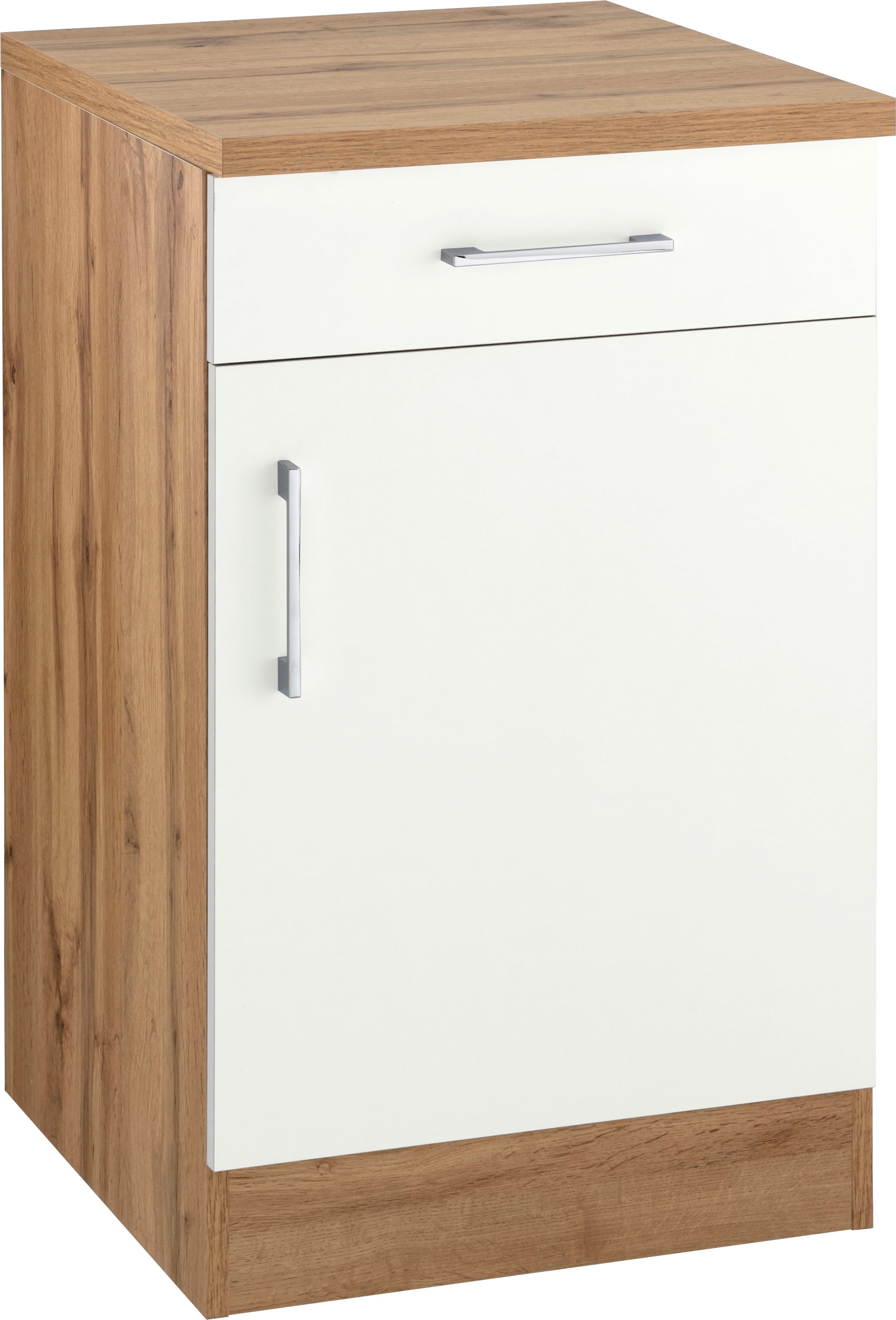 KOCHSTATION Armoire basse »KS-Colmar« 50 cm, avec poignée en métal, pour beaucoup de rangement