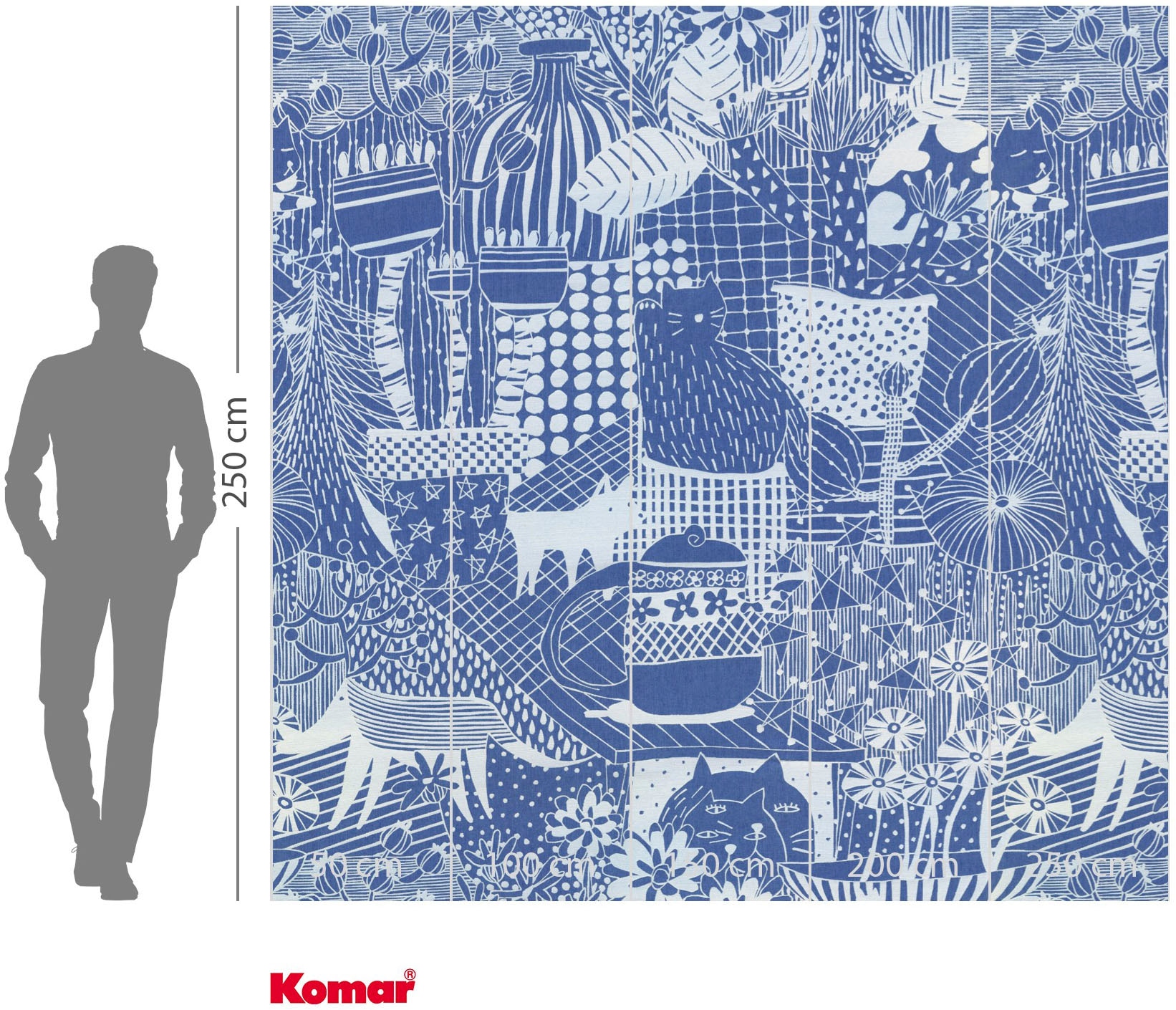 Komar Fototapete »Vlies Fototapete - Feline Mirage - Grösse 250 x 250 cm« Motiv | bedruckt glatt