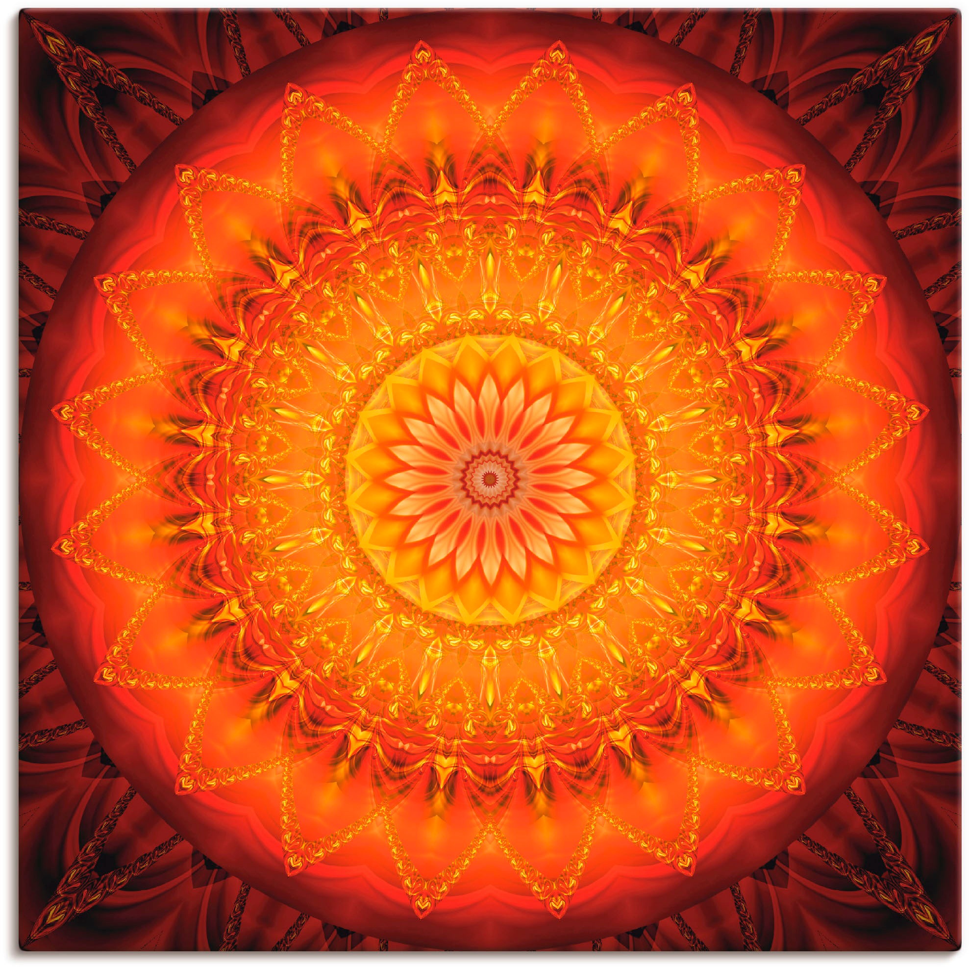 Image of Artland Wandbild »Mandala Energie 1«, Muster, (1 St.), in vielen Grössen & Produktarten -Leinwandbild, Poster, Wandaufkleber / Wandtattoo auch für Badezimmer geeignet bei Ackermann Versand Schweiz