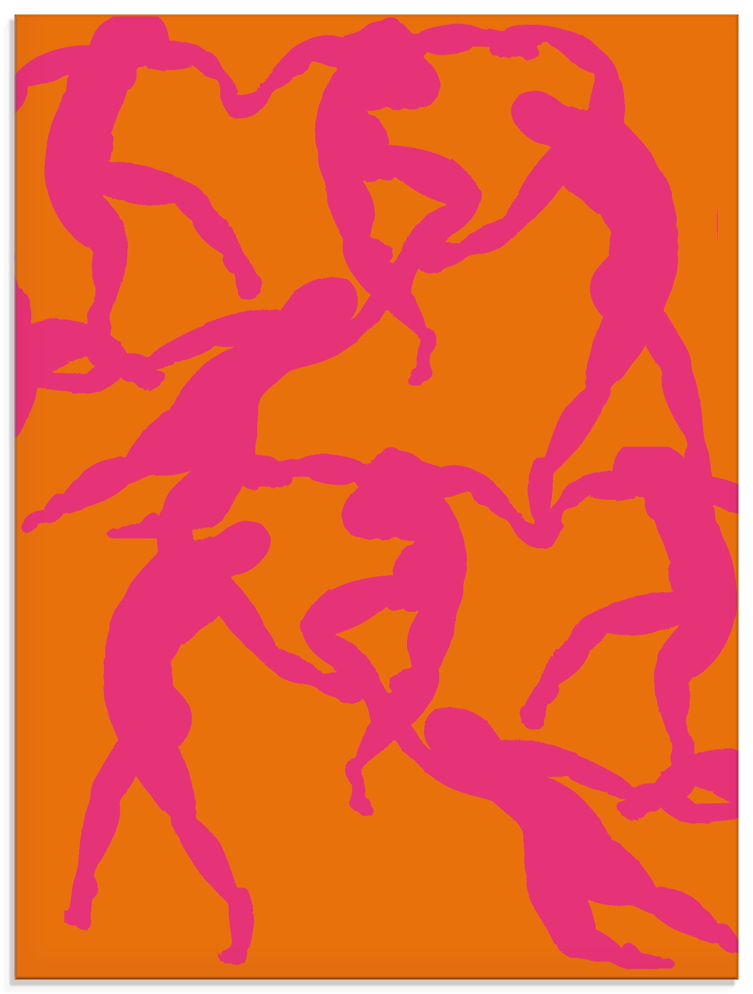 Image of Artland Glasbild "Matisse - Der Tanz in pink-orange" Gruppen & Familien 1 Stk. tlg. in verschiedenen Grössen