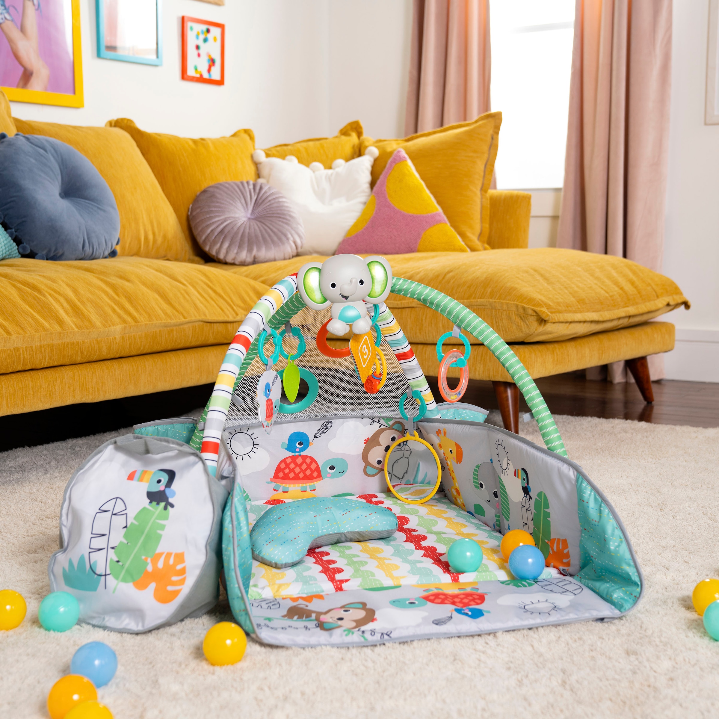 Bright Starts Arche de jeu »5-in-1 Your Way Ball Play™ Activity Gym & Ball Pit - Totally Tropical™« mit Licht und Sound