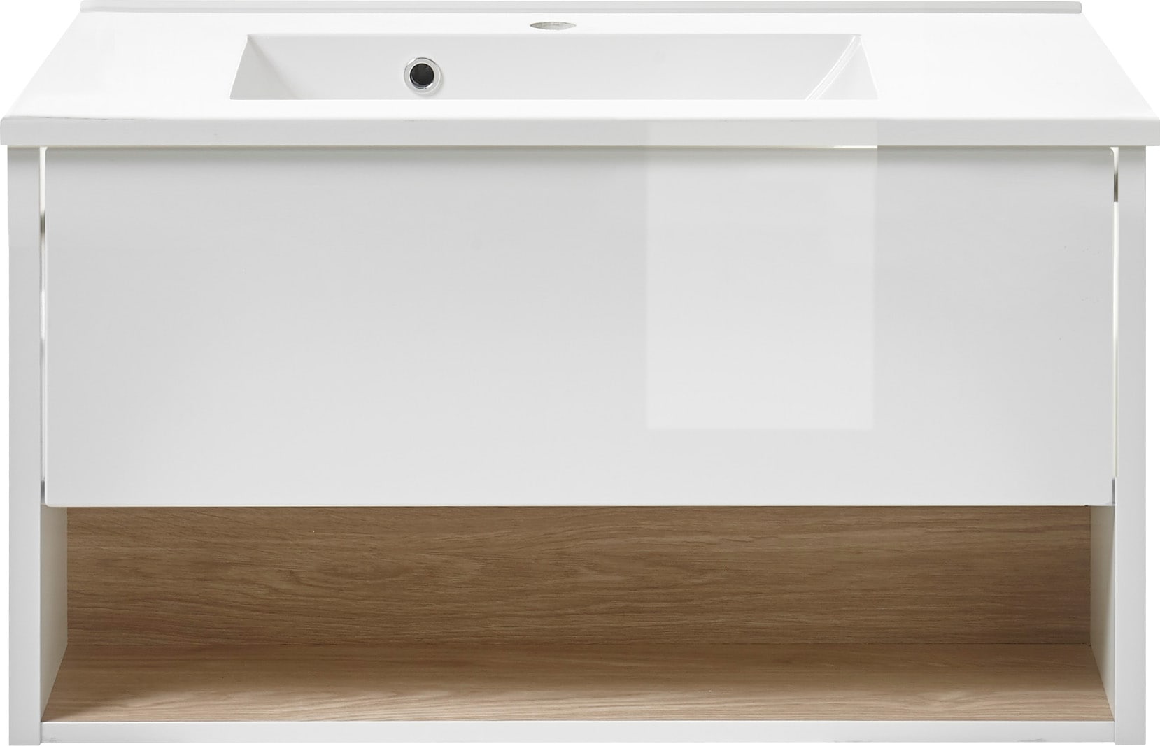 Places of Style Waschtisch »Studio Line, Waschtisch inkl. Waschbecken, modernes Design«, in zwei Farben verfügbar, ausreichend Stauraum