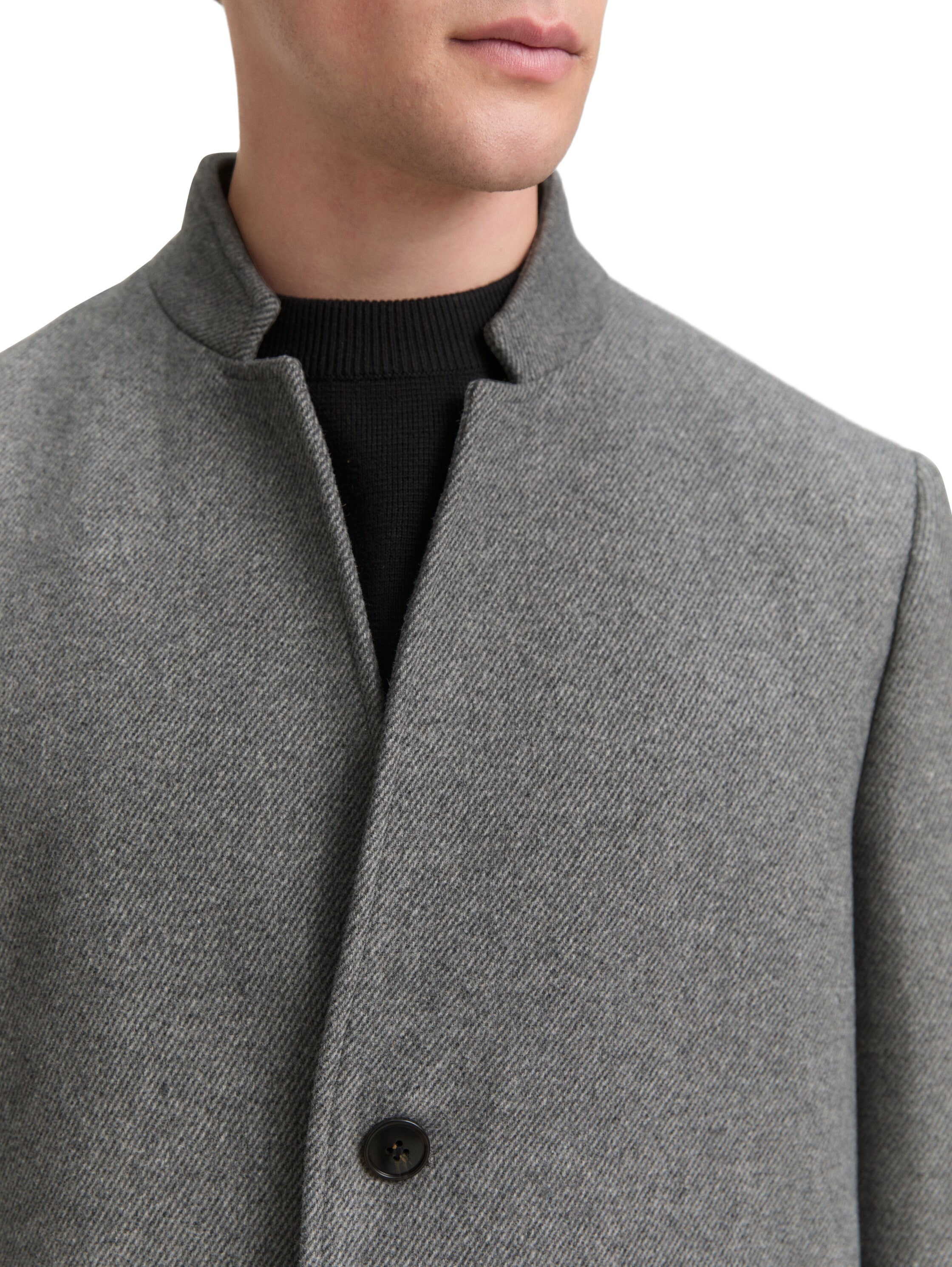 TOM TAILOR Denim Wolljacke, mit Stehkragen