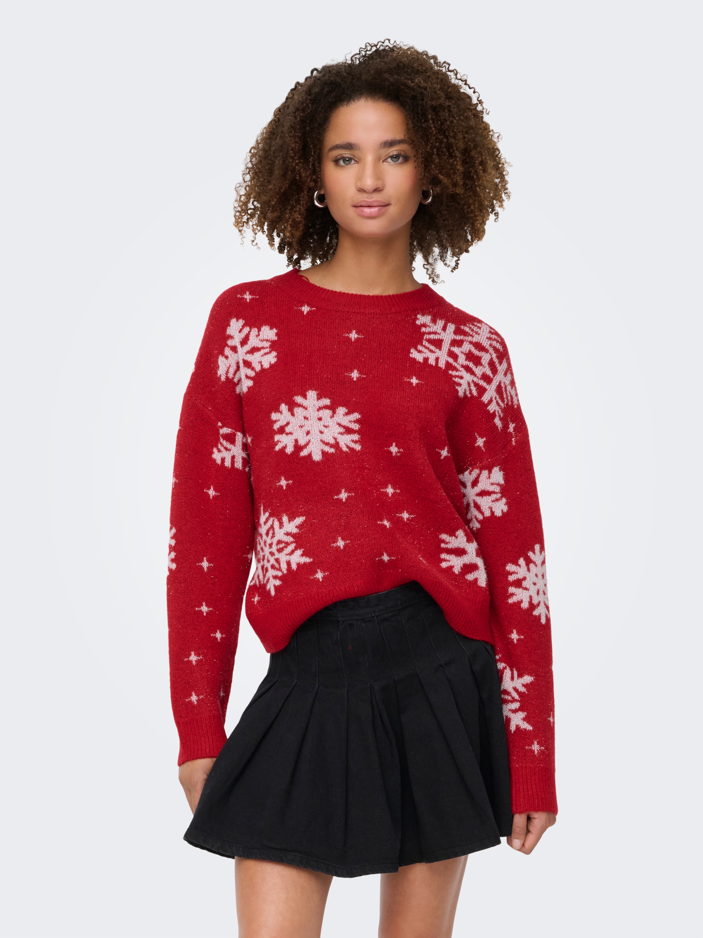 ONLY Pull de Noël »ONLXMAS ROLFA LS ONECK SNOWFLAKES KNT«