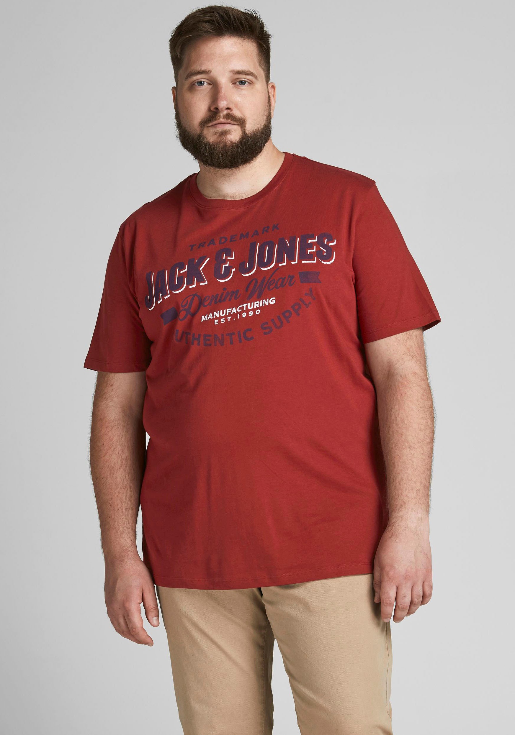 Image of Jack & Jones PlusSize T-Shirt »LOGO TEE«, Bis Grösse 6XL bei Ackermann Versand Schweiz