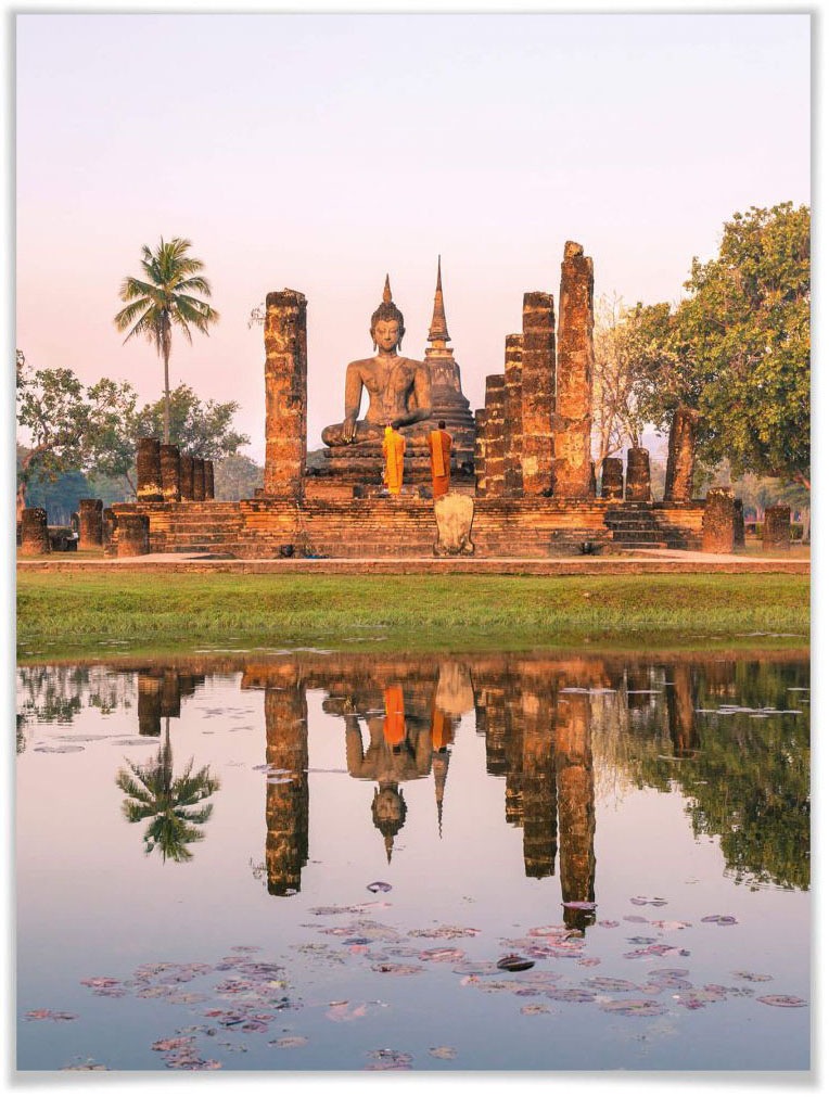 Image of Wall-Art Poster »Buddhistischer Tempel Sukhothai«, Gebäude, (1 St.), Poster, Wandbild, Bild, Wandposter bei Ackermann Versand Schweiz