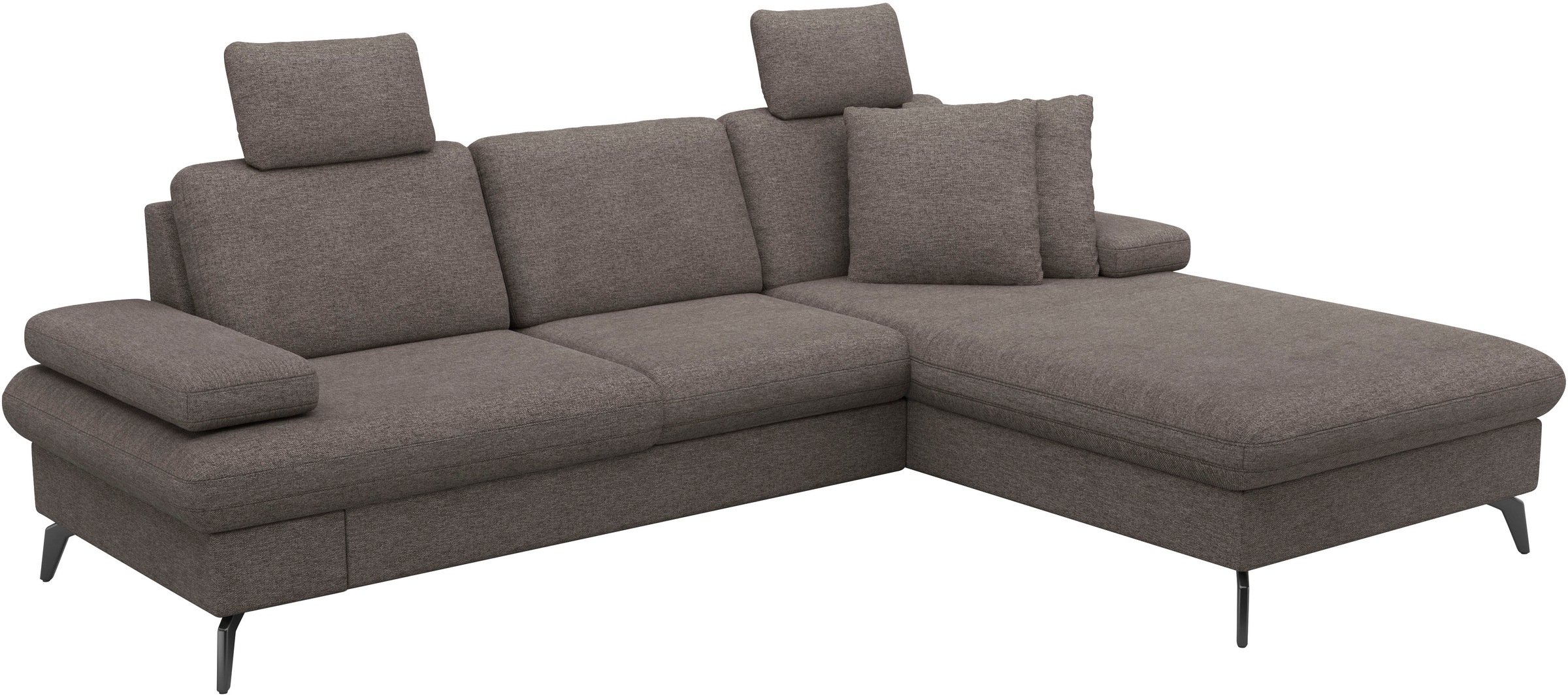 sit&more Canapé d'angle »Morris Jubi L-Form, B: 247 cm« mit Armteilfunktion & 1 Zierkissen, optional Bettfunktion