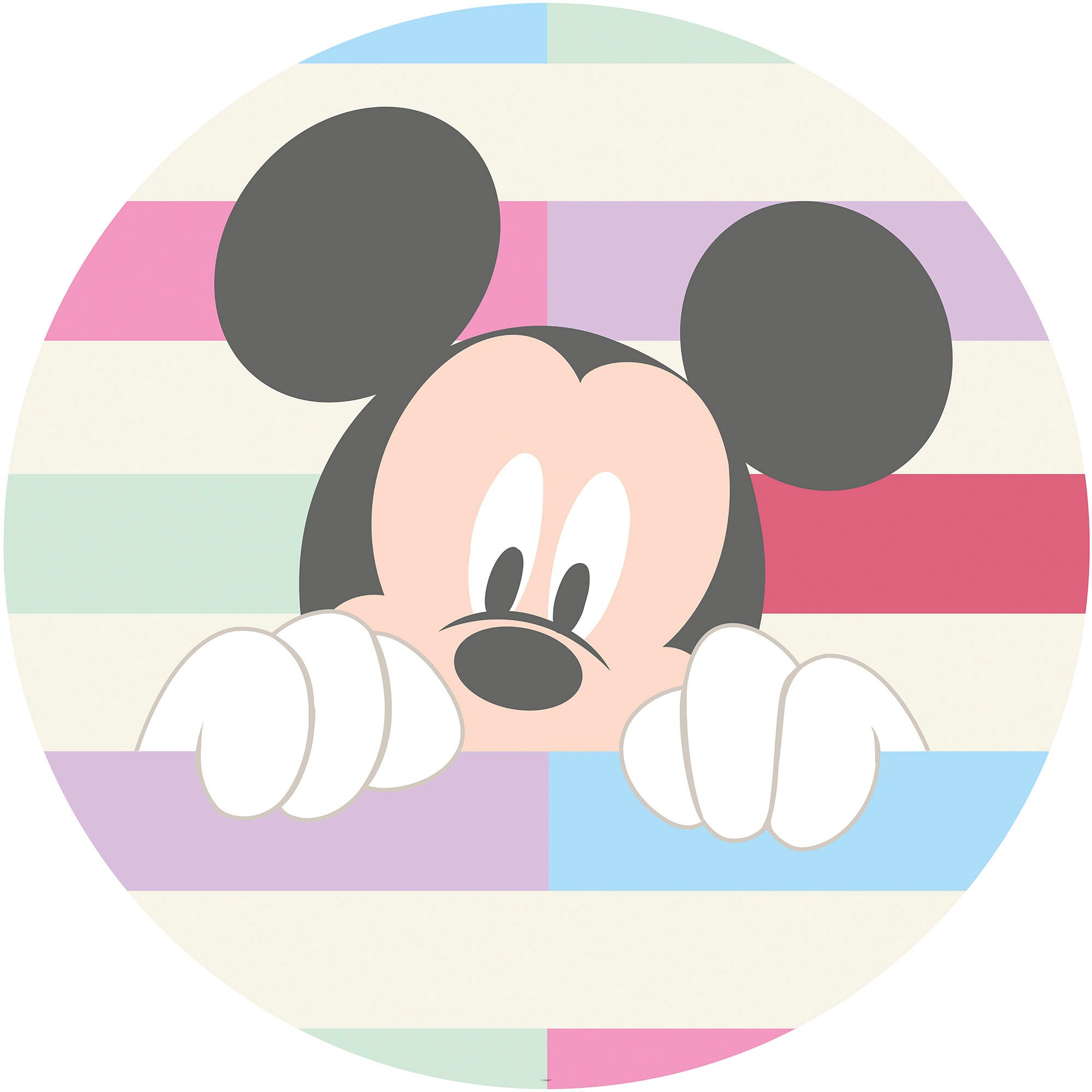 Image of Komar Wandtattoo »Mickey Peek-a-boo«, (Set, 1 St., Komar Dot), Selbstklebende und runde Vliestapete (130 g/m²) - ein Stück mit Ø Durchmesser 125 cm bei Ackermann Versand Schweiz