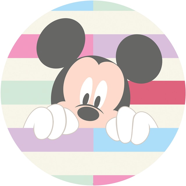 ✌ Komar Wandtattoo »Mickey Peek-a-boo«, (Set, 1 St., Komar Dot), 125x125 cm  (Breite x Höhe), rund und selbstklebend Acheter en ligne