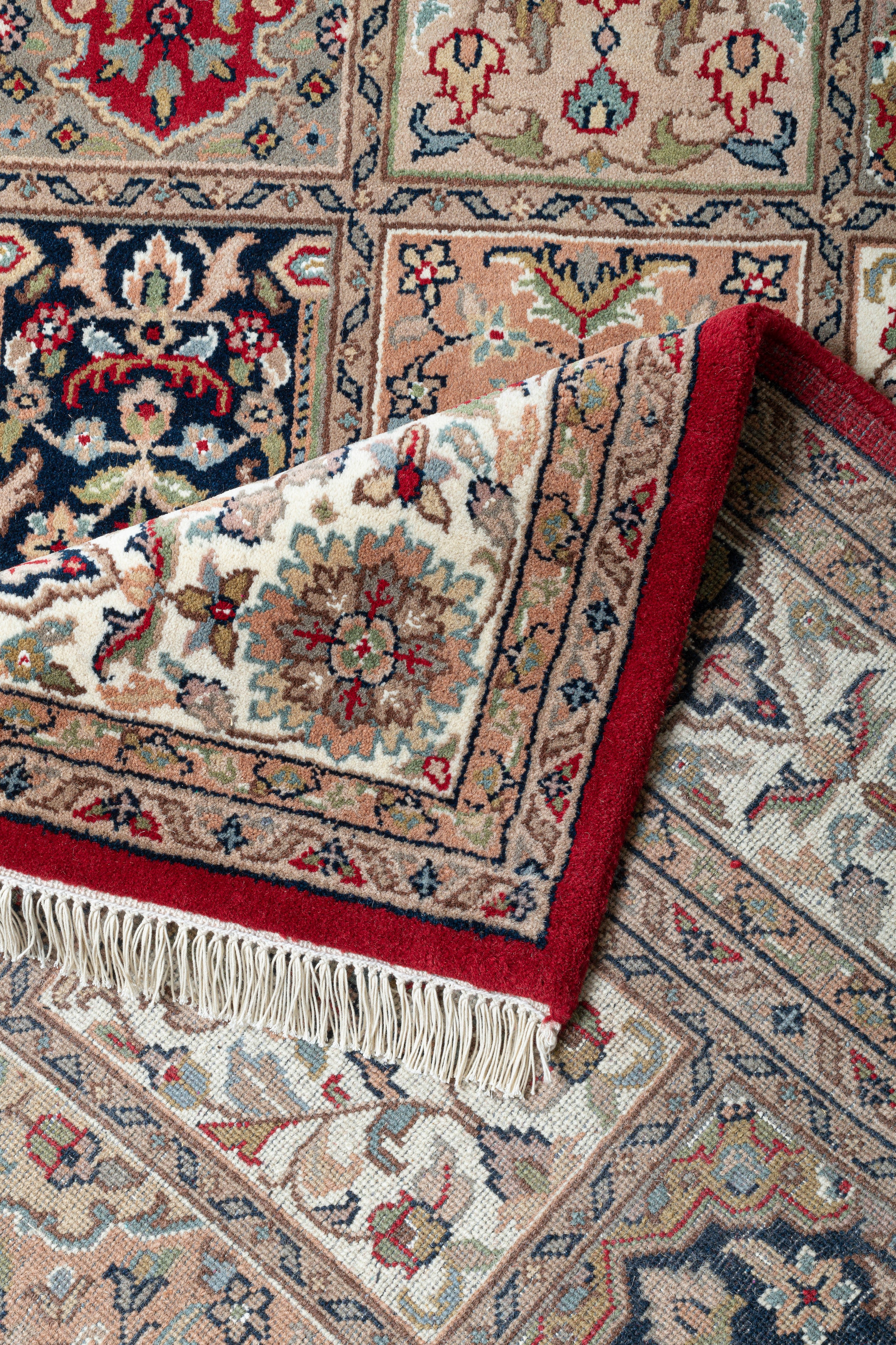 my home Orientteppich »BB Oriantal 1«, rechteckig, 12 mm Höhe, reine Wolle, handgeknüpft, orientalisches Design, mit Fransen