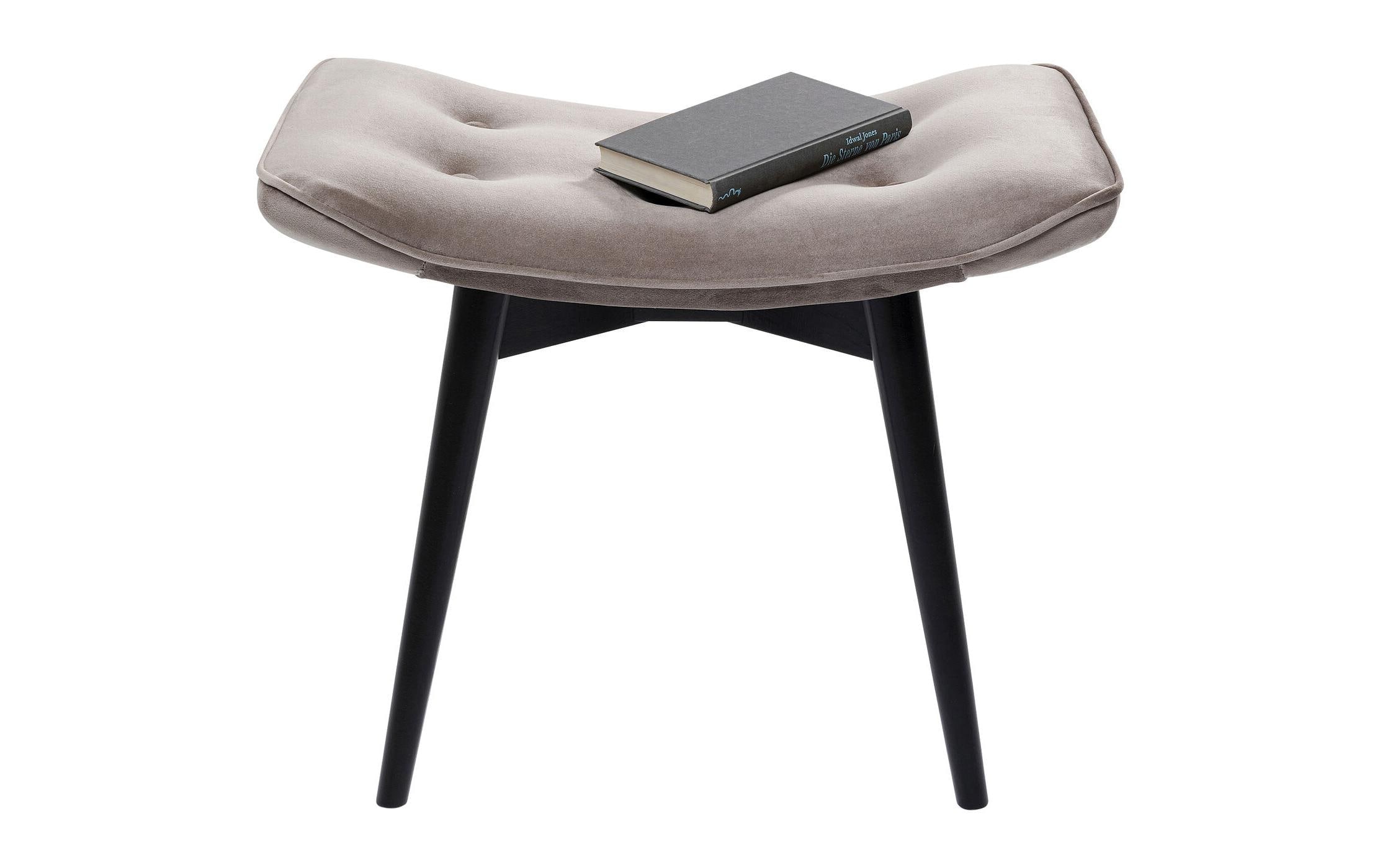 Kare Design Tabouret »Black Vicky Velvet 46 x 59 cm«