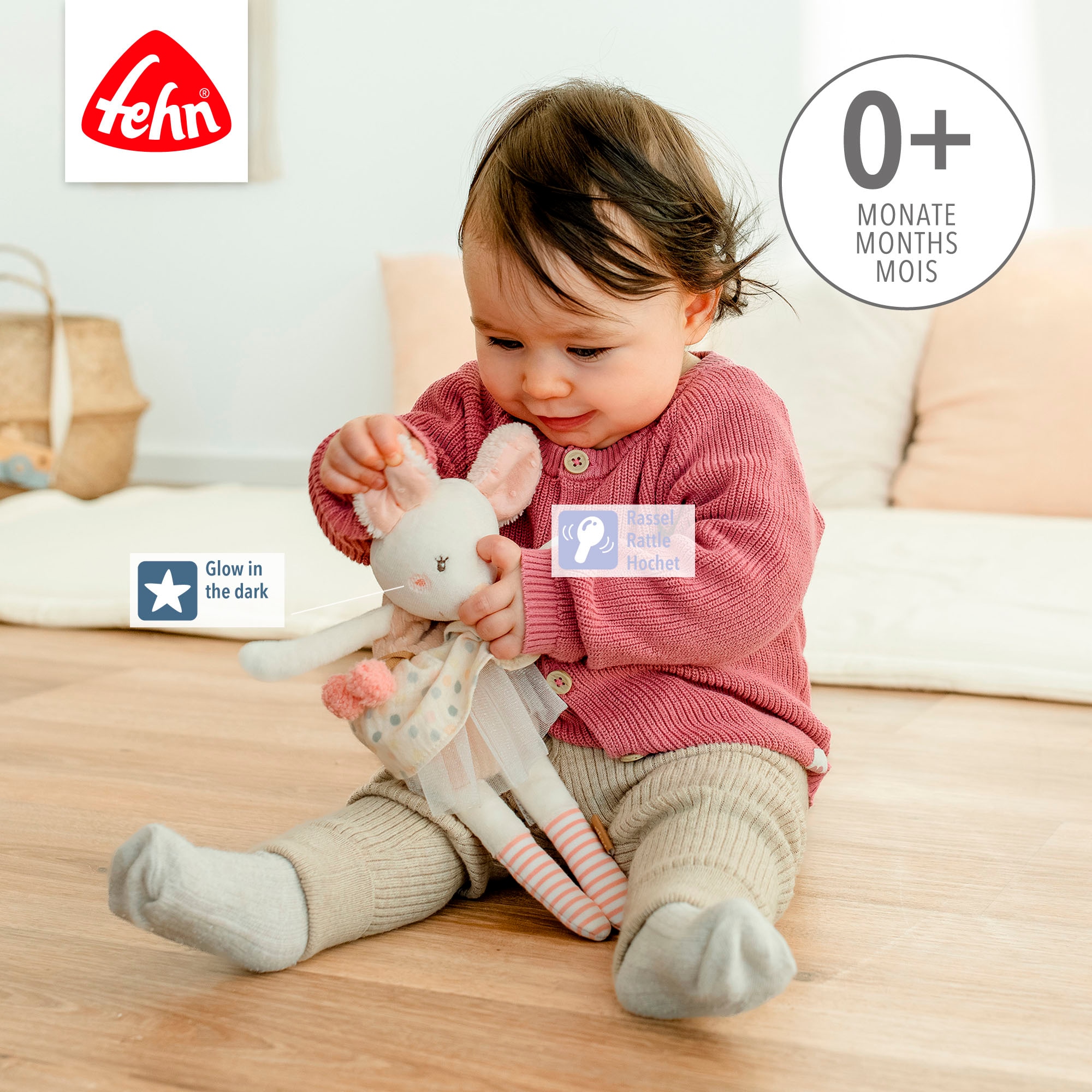 Fehn Peluche »feehnLAND, Bean Bag Maus« mit Granulat-Füllung