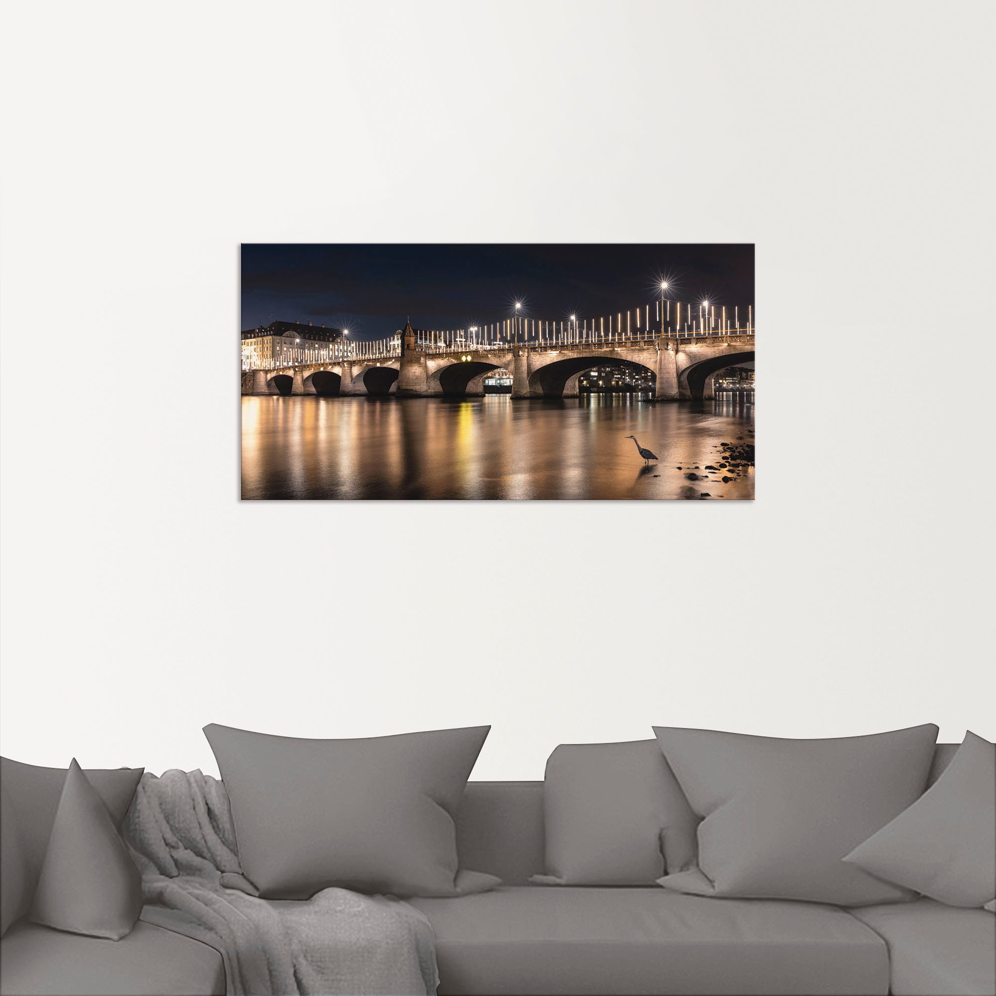 Wandbild Rheinbrücke«, kaufen Grössen versch. Artland Brücken, Poster als Wandaufkleber Leinwandbild, (1 in Mittlere oder Alubild, St.), »Die