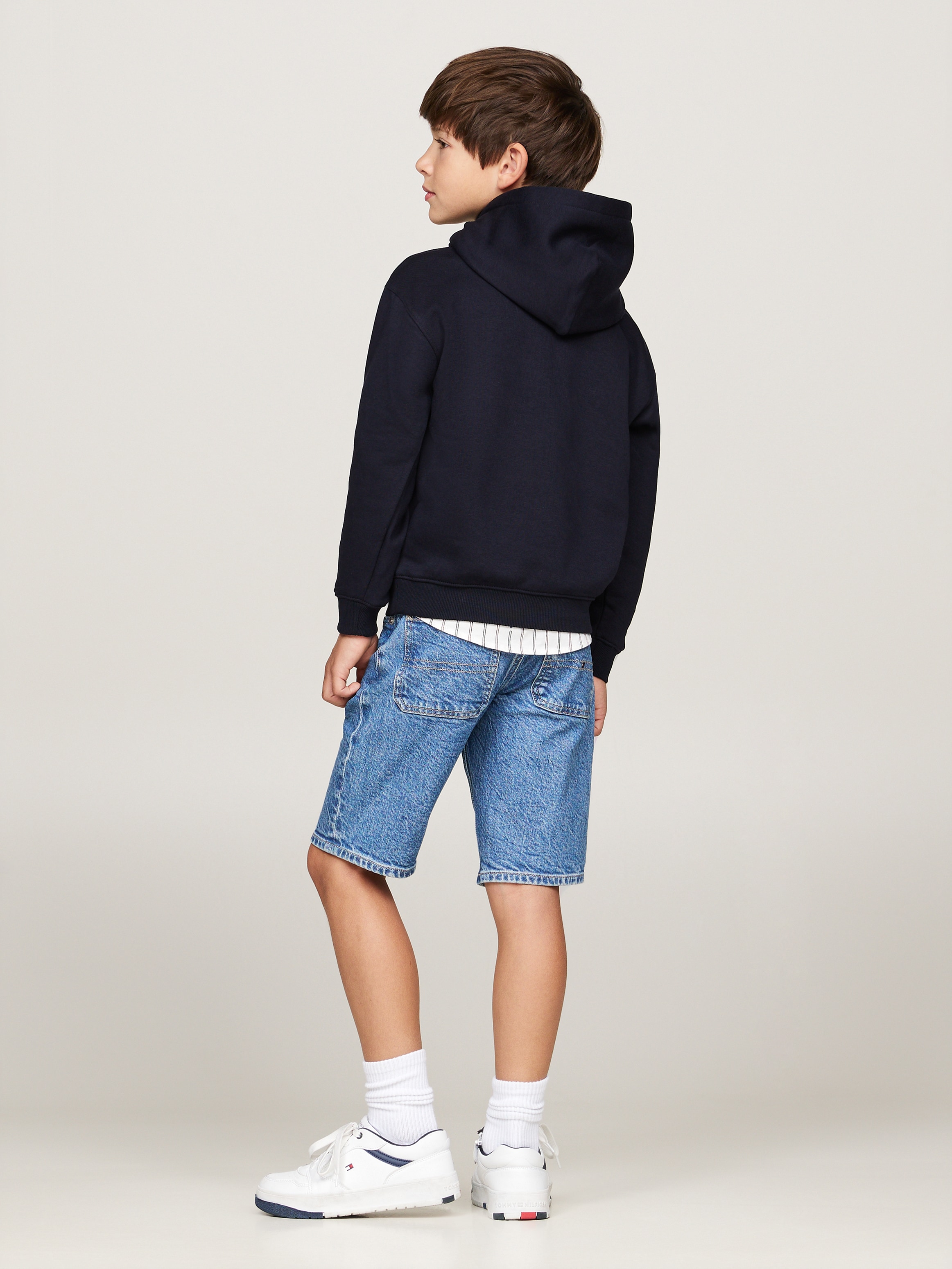 Tommy Hilfiger Kapuzensweatshirt »U TIMELESS FLEECE HOODIE«, Kinder bis 16 Jahre mit Logostickerei