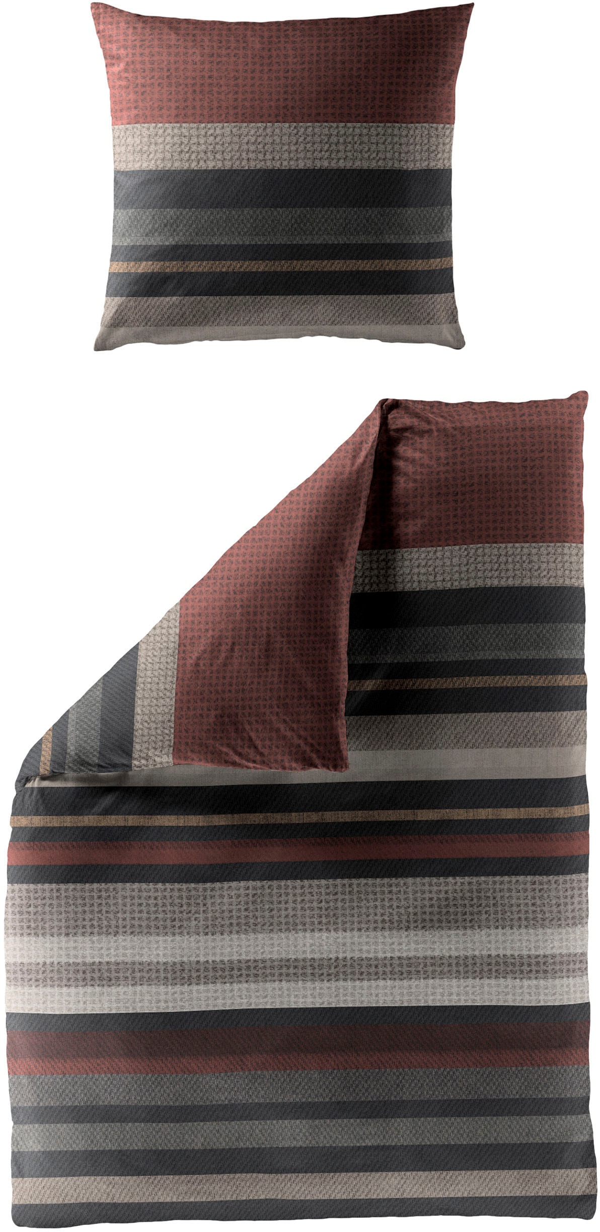 Image of BIERBAUM Bettwäsche "4044" 2 Stk. Renforce, 100 % Baumwolle, pflegeleicht, gestreift