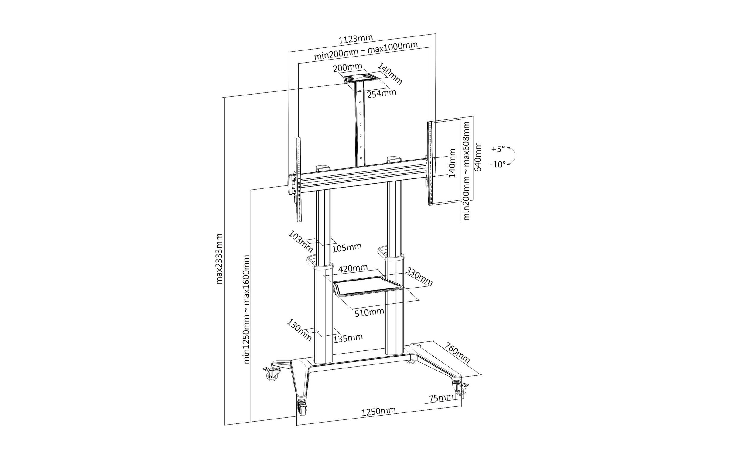 TV-Ständer »PureMounts PDS-0012C Pur«