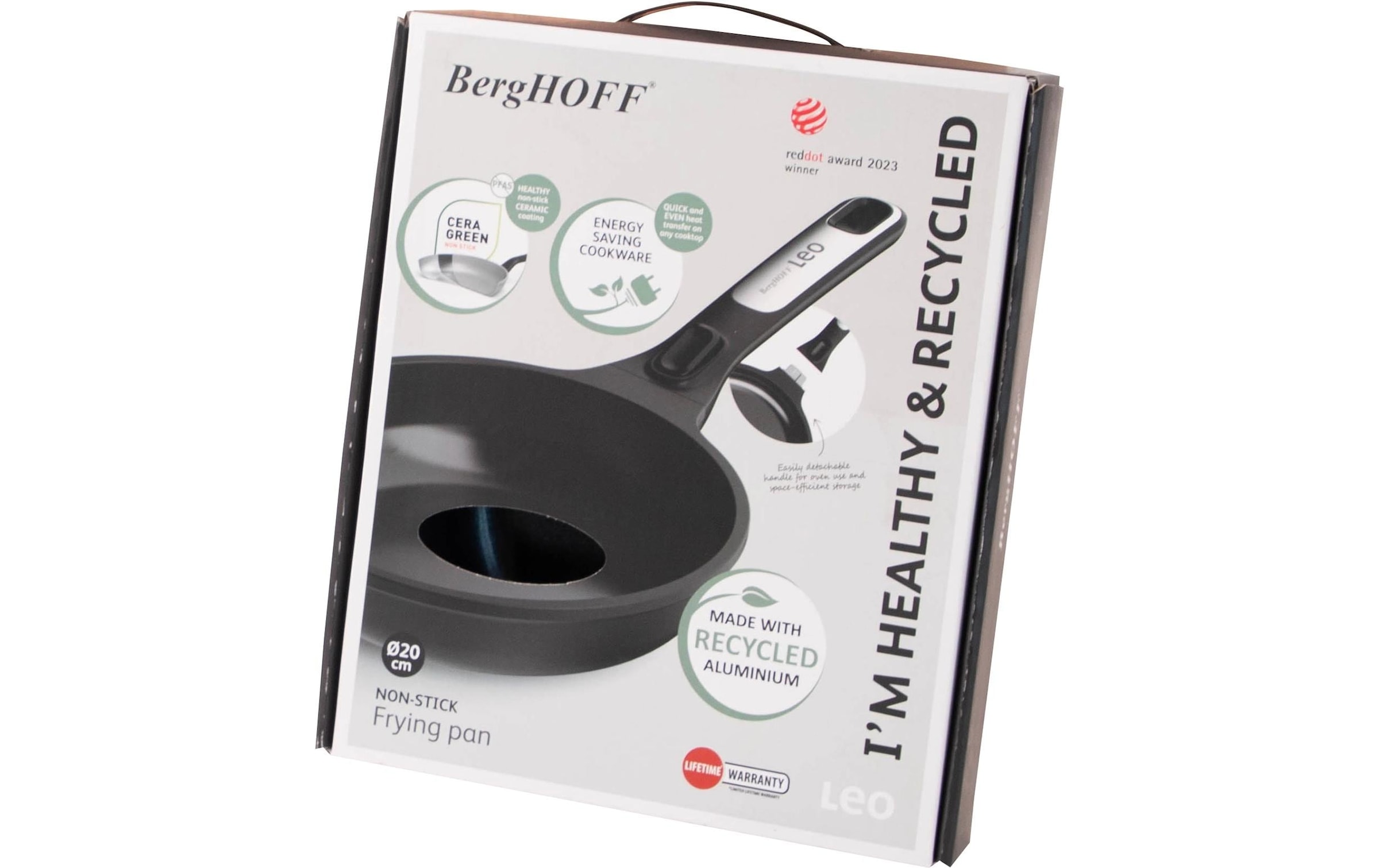 BergHOFF Bratpfanne »Leo Phantom mit abnehmbarem Griff« Aluminium