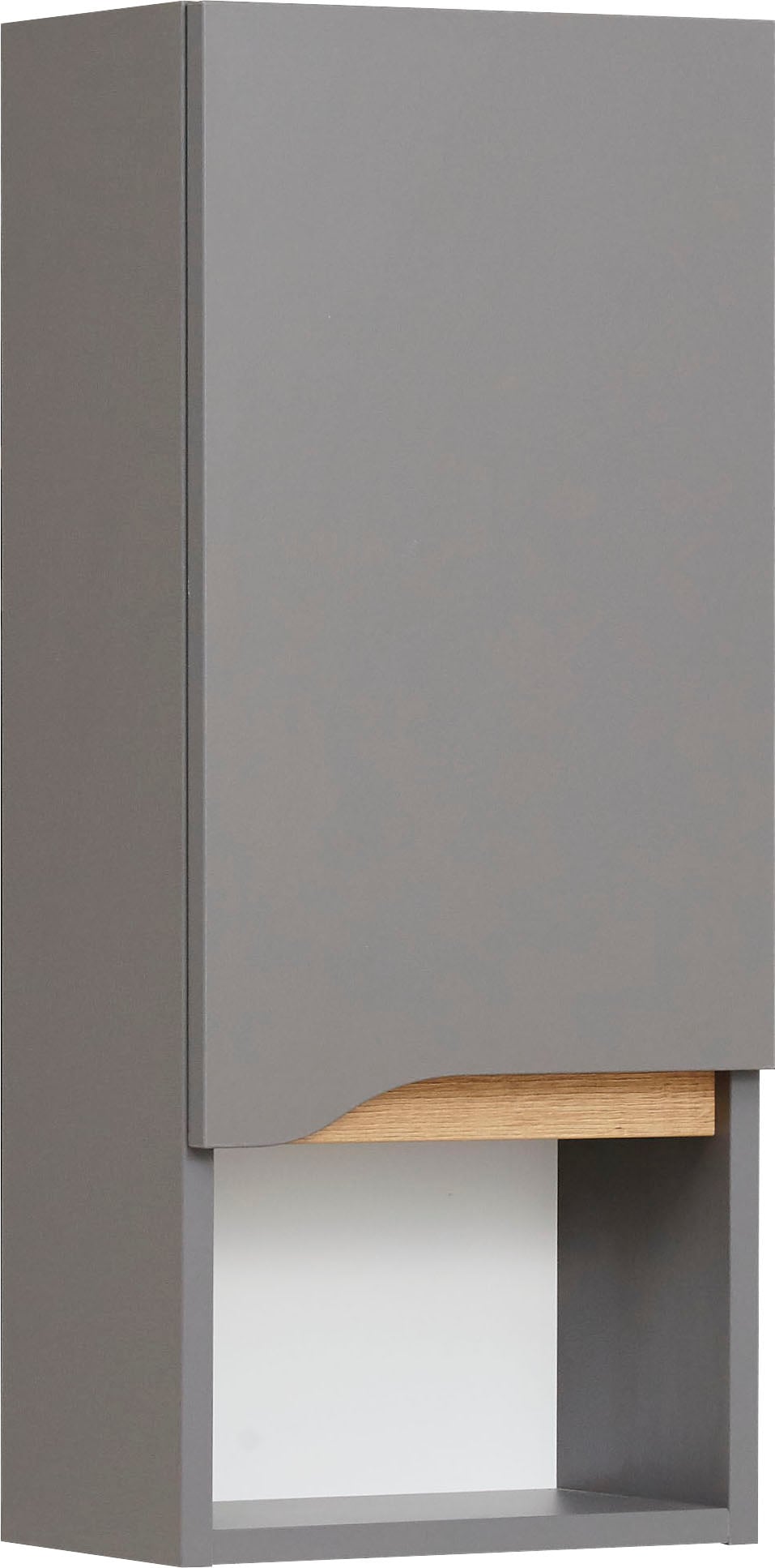 Image of Saphir Hängeschrank "Quickset Wand-Badschrank 30 cm breit mit 1 Tür, 1 offenes Fach" Badezimmer-Hängeschrank inkl. Türdämpfer, grifflos