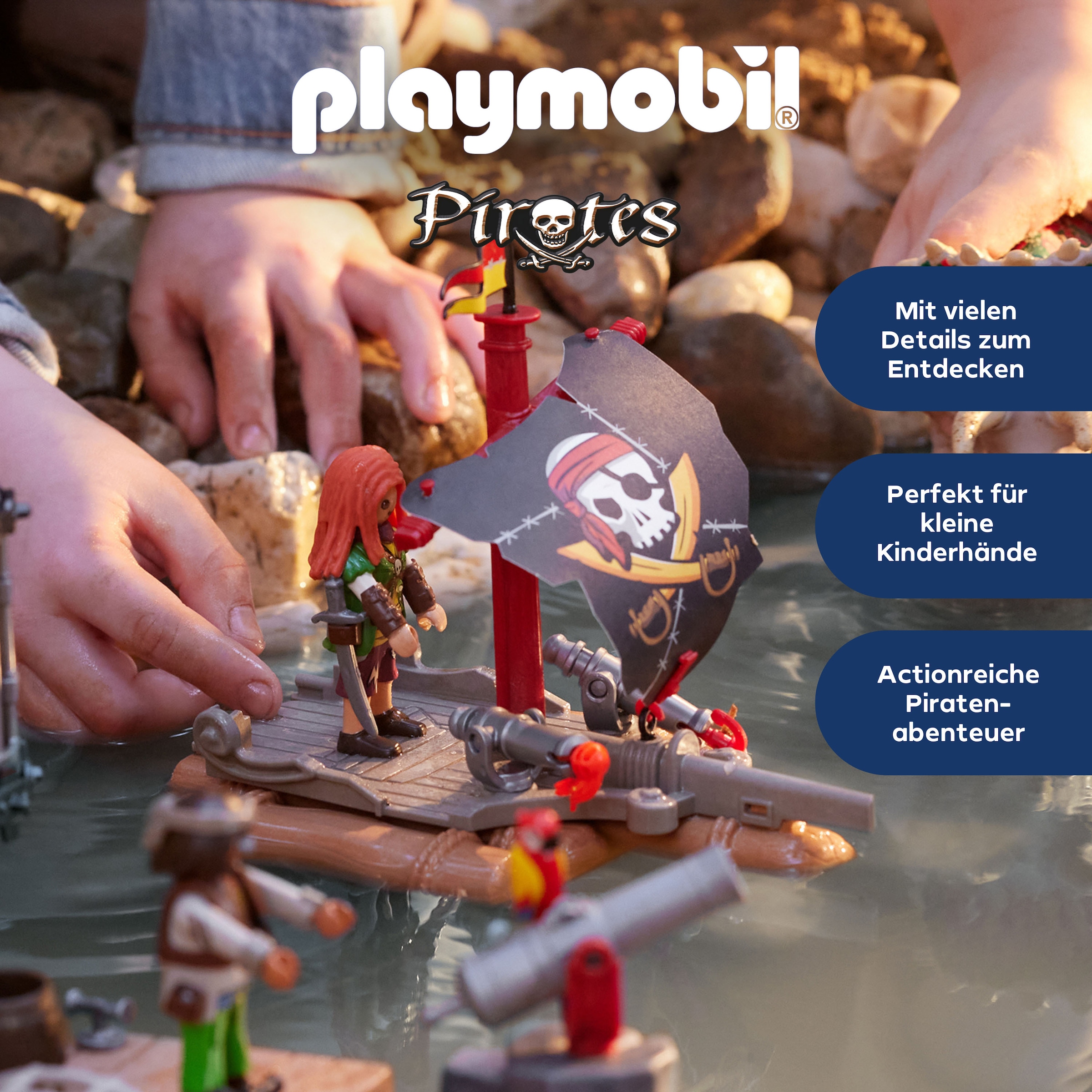 Playmobil® Jeu de construction »Schatzbergung auf Piratenfloss (71794), Playmobil Pirates«