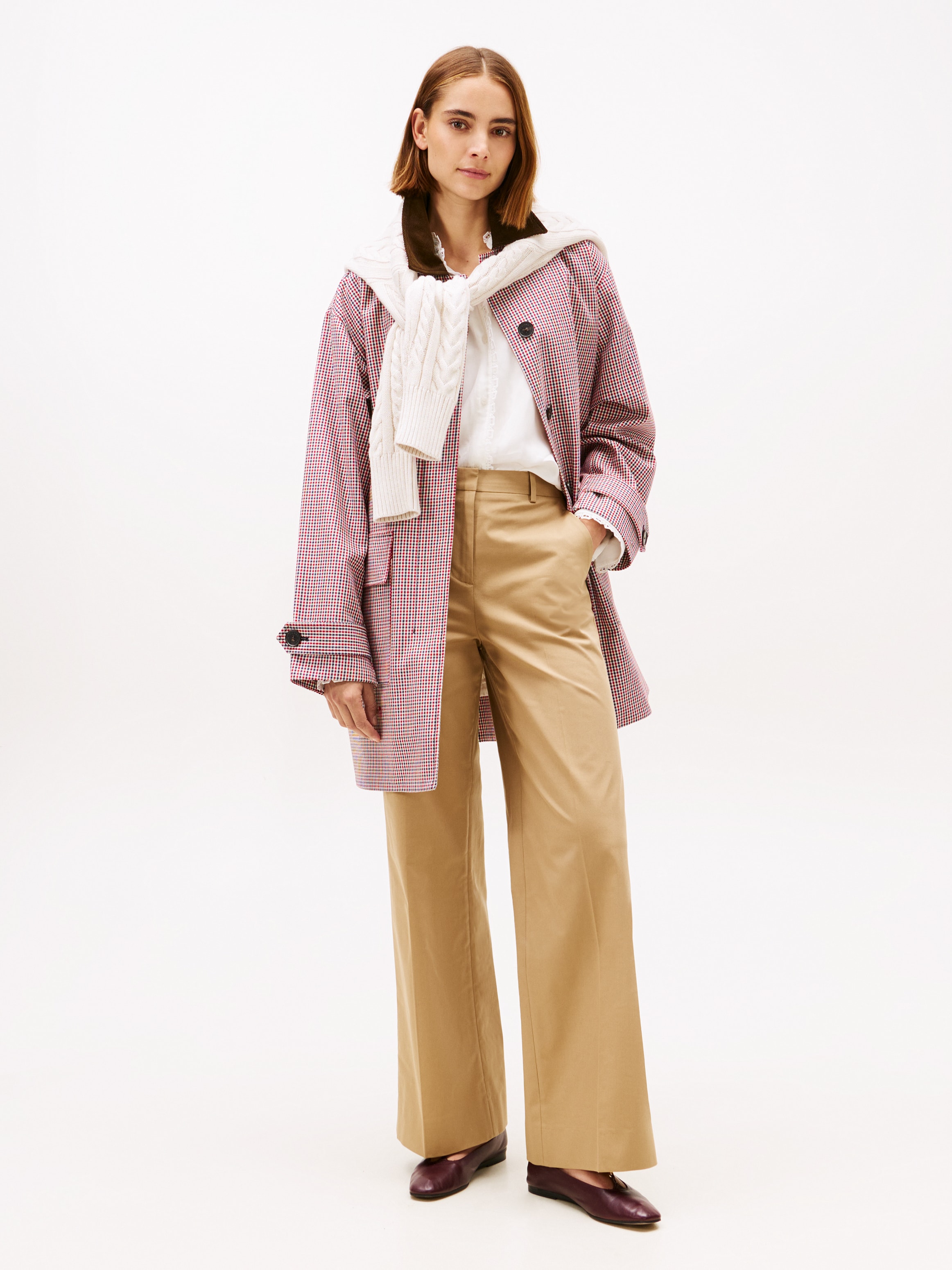 Tommy Hilfiger Pantalon de costume »COTTON WIDE LEG PANT«