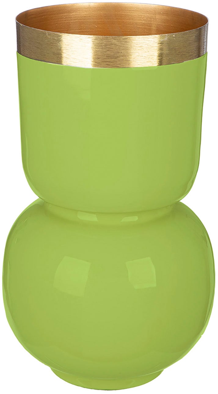 Image of GILDE Tischvase "Vase Roro mit Goldrand"