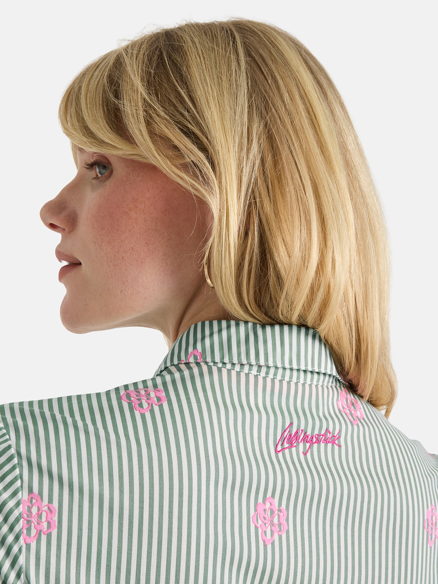 Lieblingsstück Hemdblusenkleid »RolaL« in Midi-Länge, kontrastfarbene Details