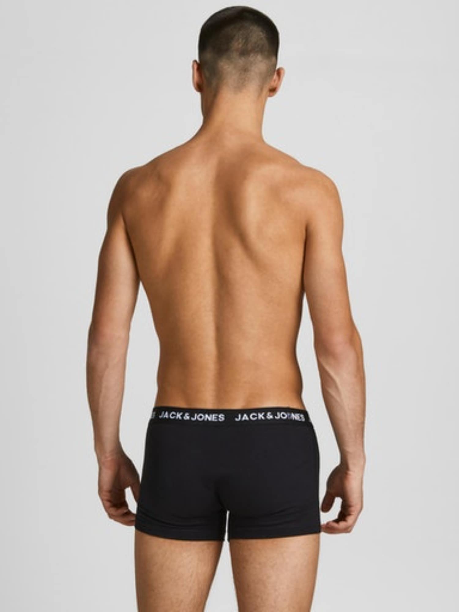 Jack & Jones Boxer »JACHUEY im Fünferpack mit toniger Naht und elastischem Bund« Packung, 5er-Pack, 5 Stk. unifarben, modisch, eng anliegend, Baumwollmischung