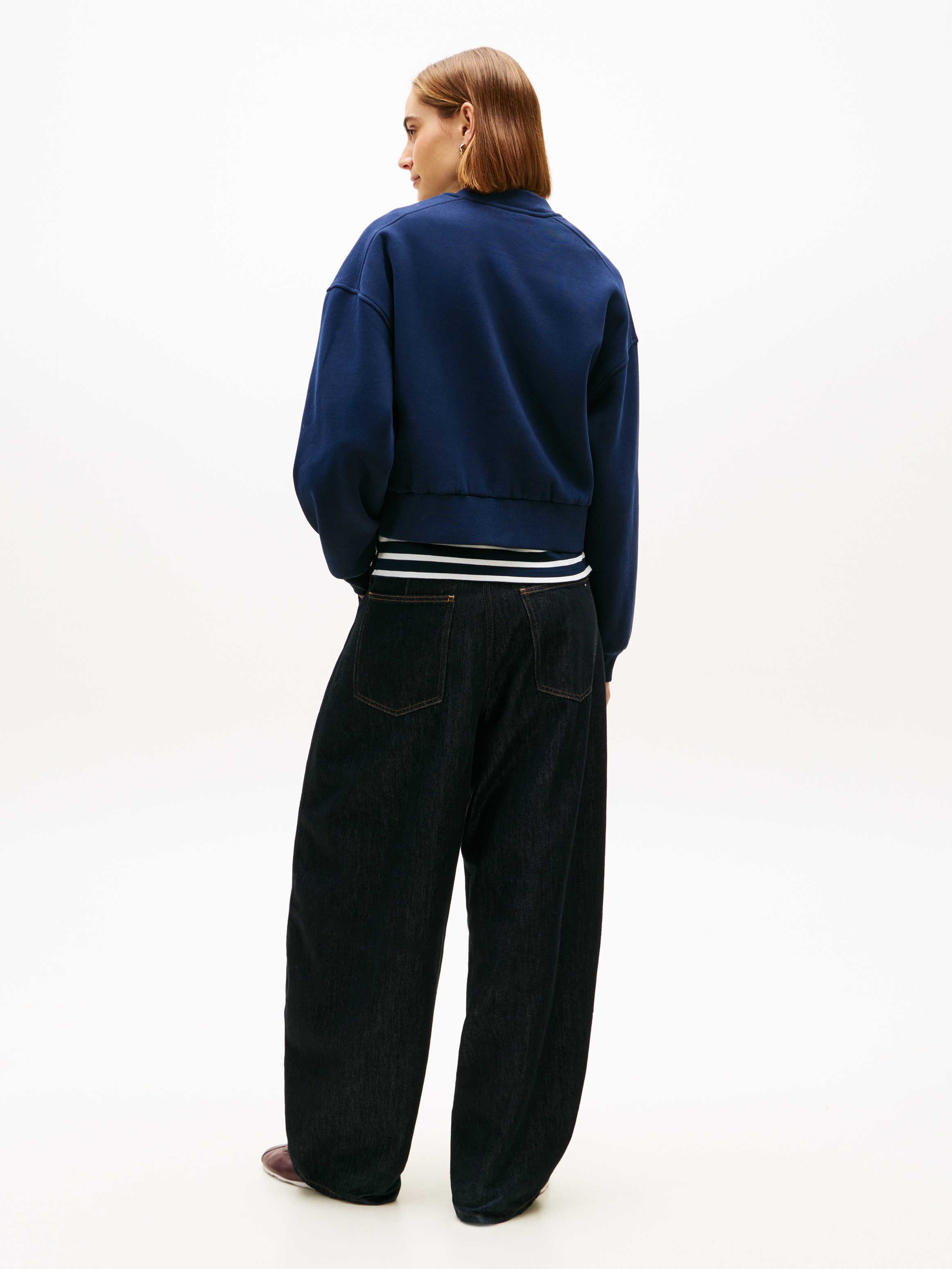 Tommy Hilfiger Veste en tricot »GOLD BTN HWK BOMBER« mit goldfarbenen Knöpfen