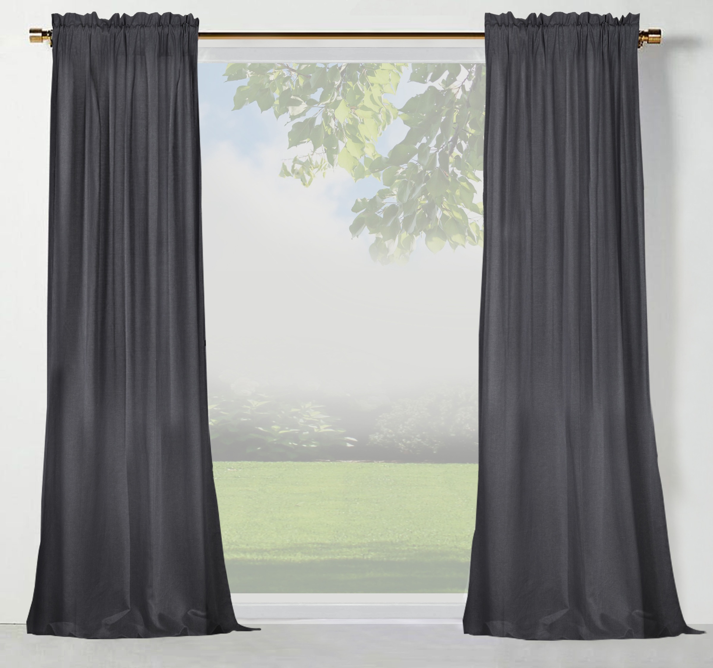 Image of andas Vorhang »Oliver«, (1 St.), monochrom, blickdicht, modern, Baumwolle, gewebt, pflegeleicht, verschiedene Grössen bei Ackermann Versand Schweiz