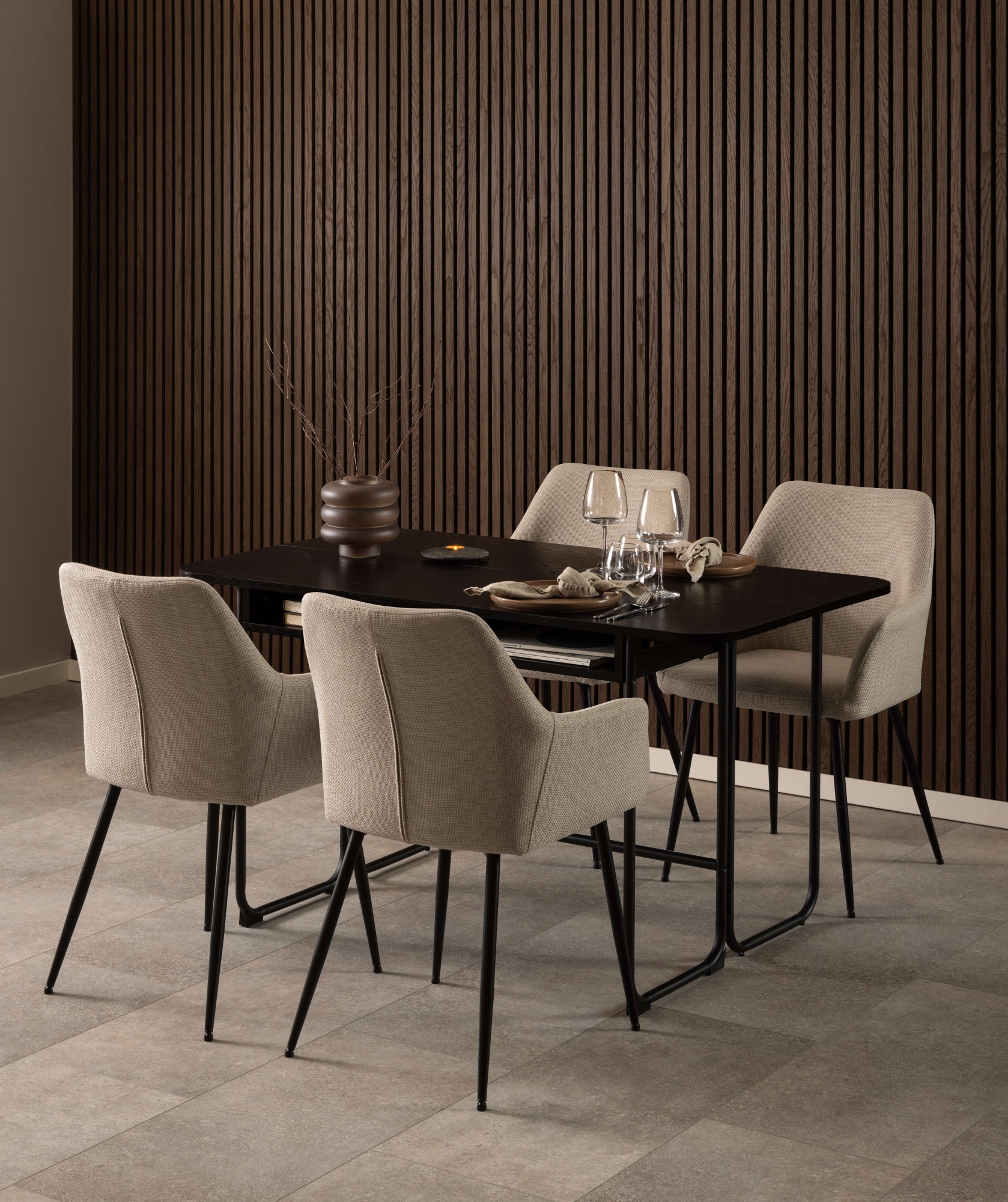 ACTONA GROUP Esszimmerstuhl »Glenda 2er Set, Stoff - mit Armlehne & gepolstert in mehreren Farben« () Bequemer Stuhl im skandinavischen Design & modernem Look