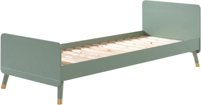 Vipack Jugendbett »Billy, Einzelbett 90/200, inkl. Rolllattenrost, modernes Design« B/H/T ca. 203,6x73,5x95cm, Profil-Optik in Kopf- und Fussteil,  universell einsetzbar, verschiedene Farben zur Wahl