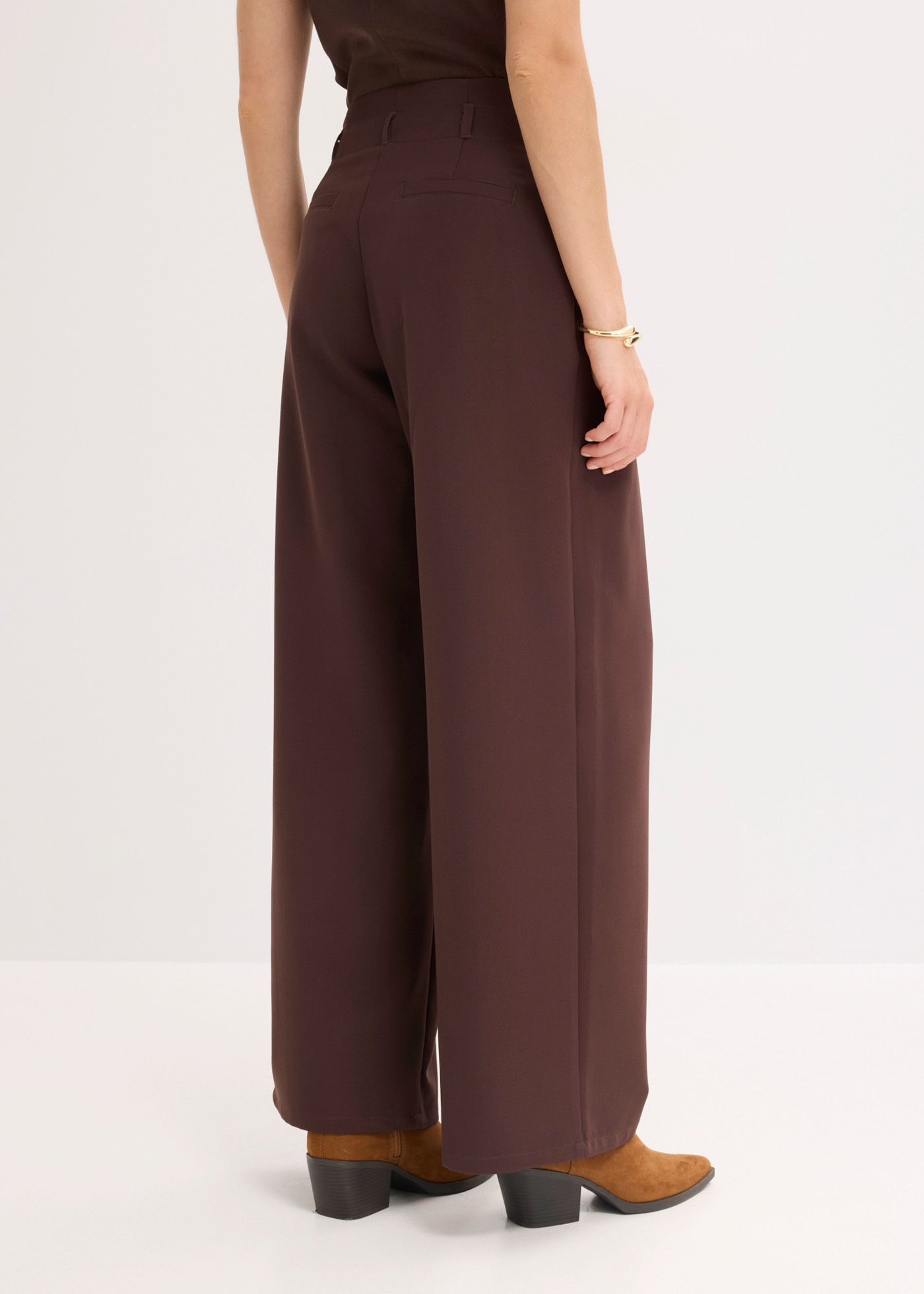 bonprix Pantalon à pinces  Loose Fit, avec plis à la taille, style festif