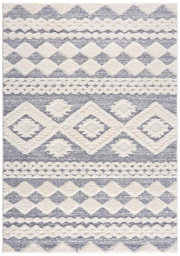 Carpet City Hochflor-Teppich »Focus 3005«, rechteckig, Boho-Teppich, Rauten Design, besonders weich, 3D-Effekt