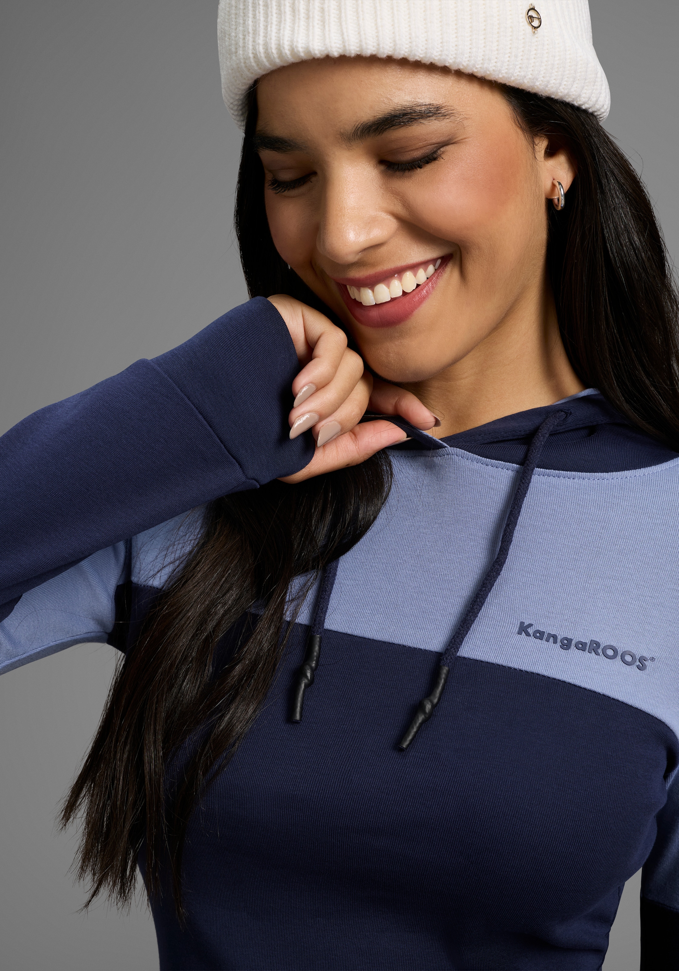 KangaROOS Kapuzenshirt, mit Colorblock