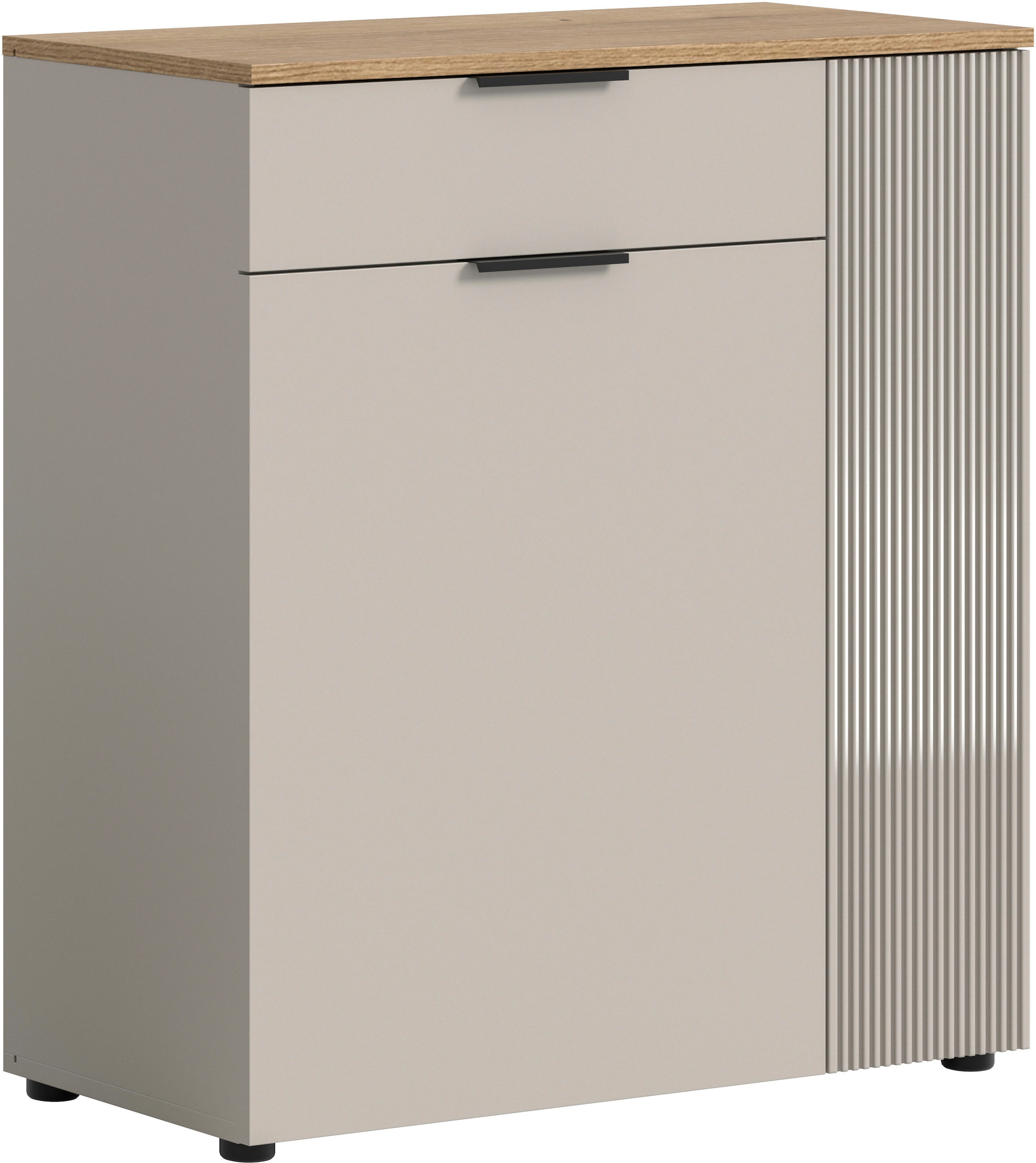 Image of Home affaire Garderobenschrank "EDIL, Höhe 88cm, 2 Türen, 1 Schubkasten, 3 Fächer" moderne Farbkombination, Platz für ca. 6 Paar Schuhe, Kommode, Schuhschrank, Schuhkommode, Sideboard, Anrichte