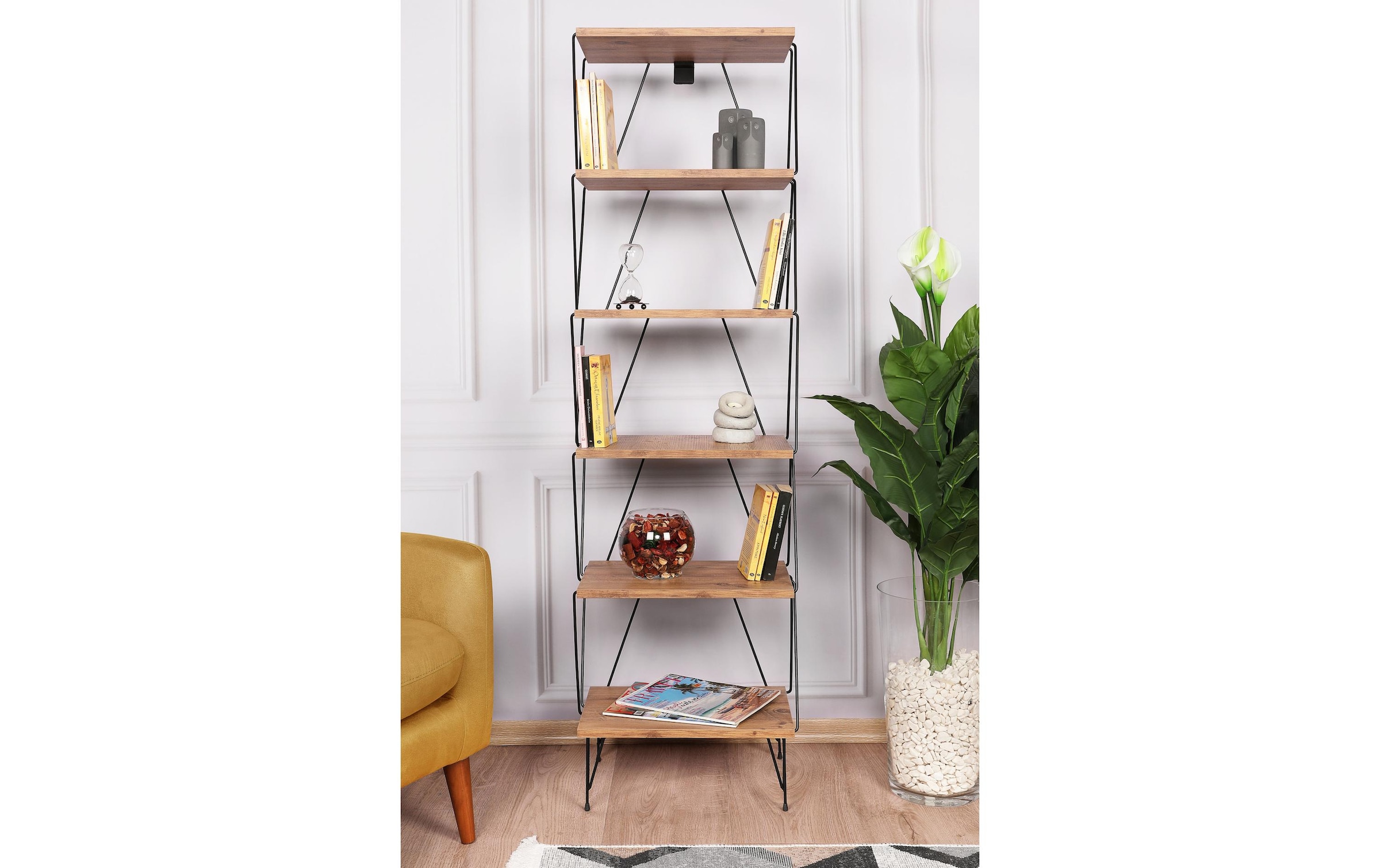 WOODY FASHION Regal »Balaban 48 x 165 x 31 cm, Braun«