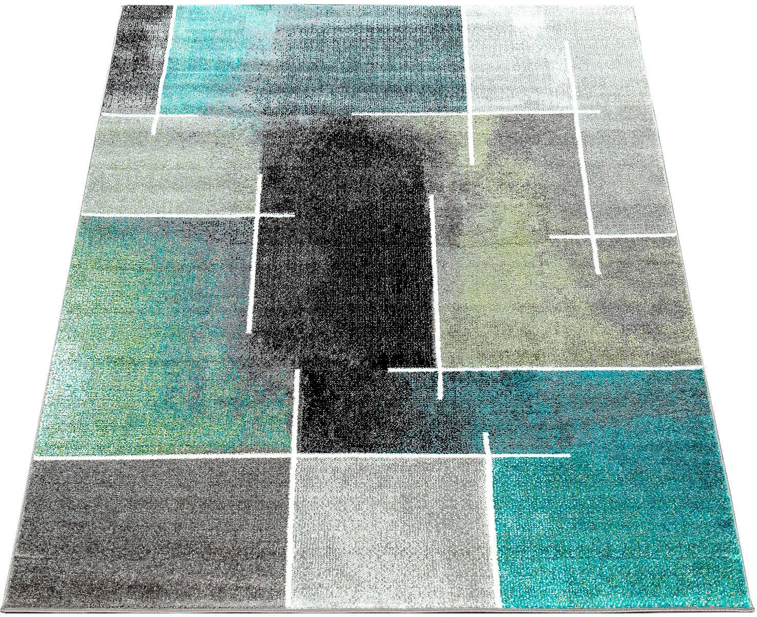 Image of Paco Home Teppich »ECE 936«, rechteckig, 14 mm Höhe, Kurzflor, modernes Design, geometrisches Muster, ideal im Wohnzimmer & Schlafzimmer bei Ackermann Versand Schweiz