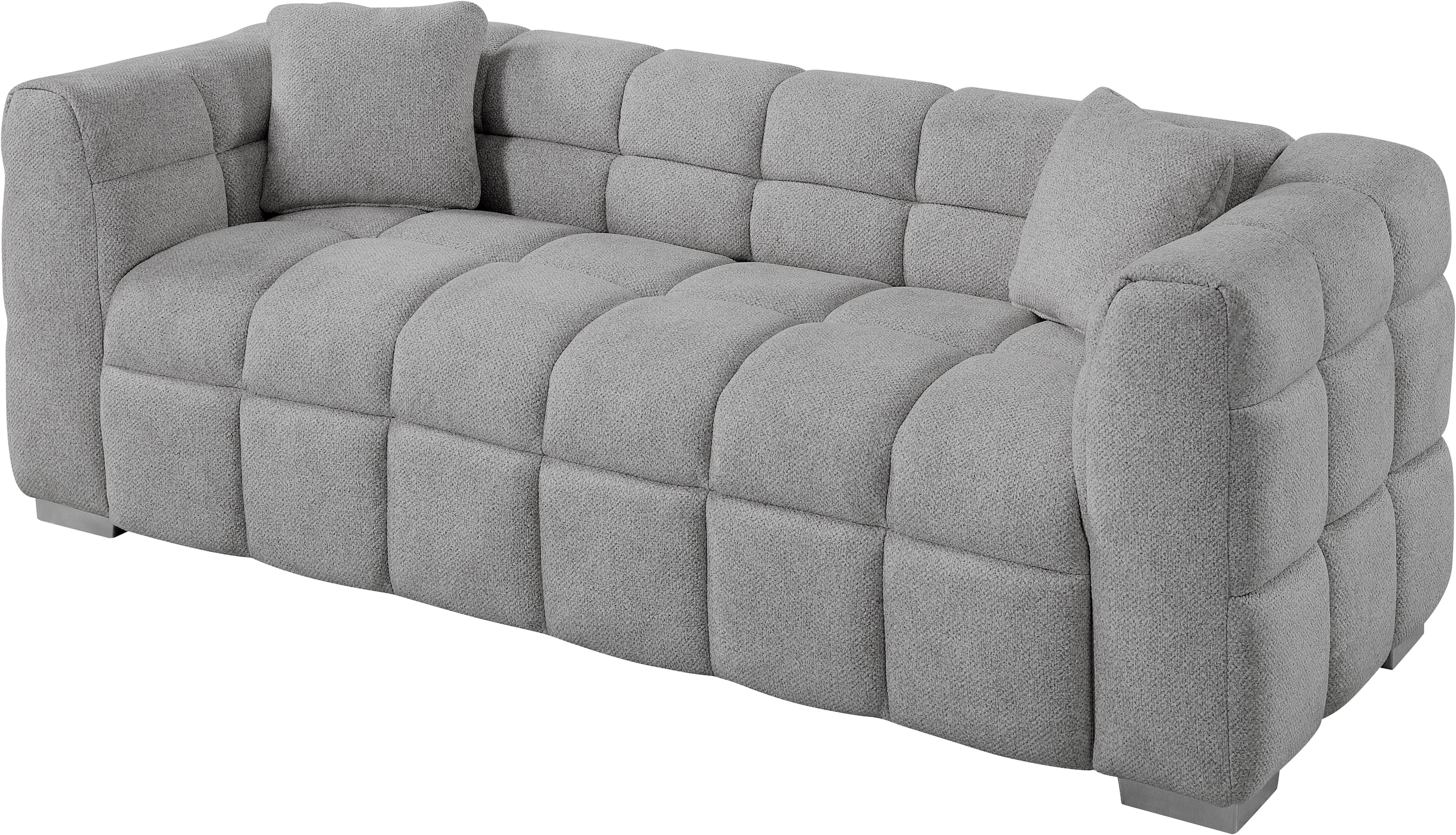 ATLANTIC home collection 3-Sitzer "Bubble"-3D Optik Sofa mit Taschenfederkern, inkl. Zierkissen