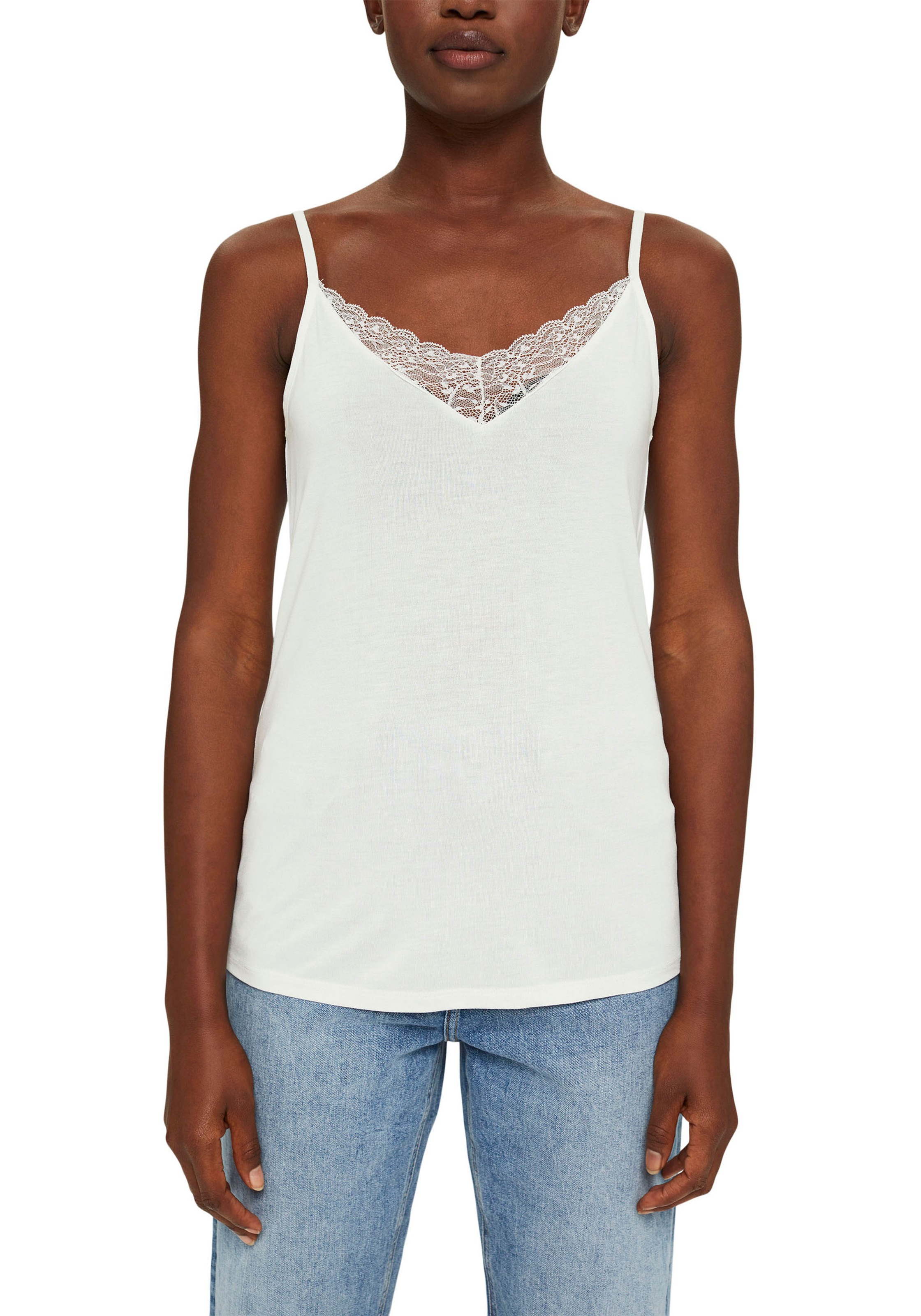 Image of Esprit Collection Spaghettitop, mit Spitze am Ausschnitt bei Ackermann Versand Schweiz