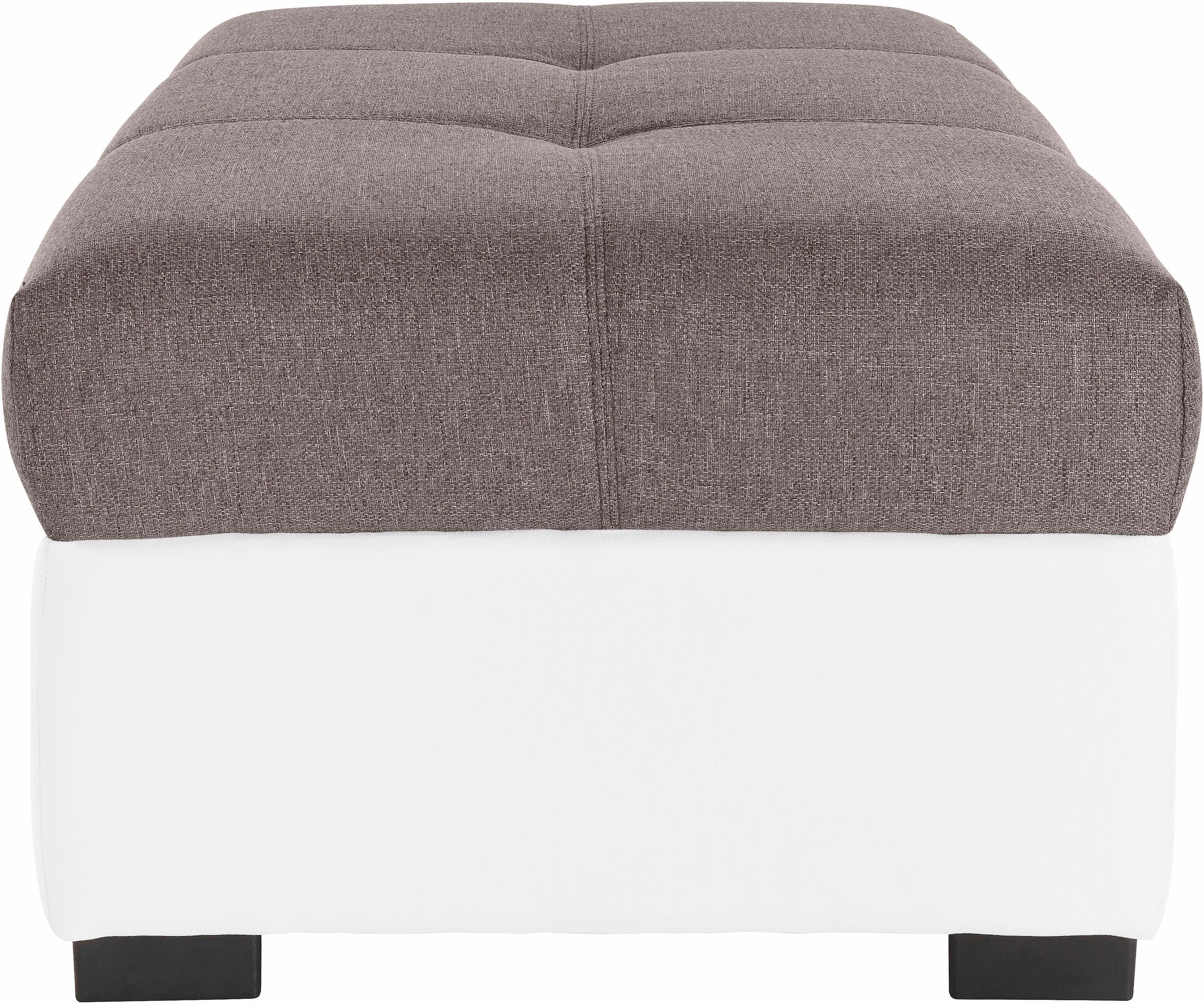 COTTA Polstergarnitur »Speedway U-Form«, (Set), Set bestehend aus: Wohnlandschaft mit Kopfteilverstellung & Hocker