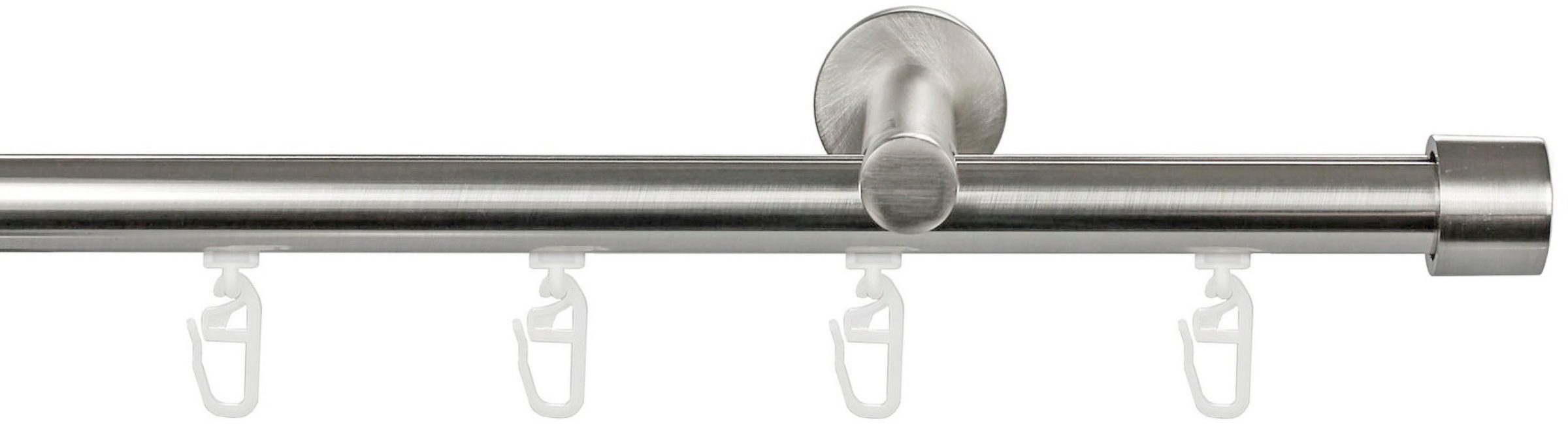 Image of GARESA Gardinenstange »CHAPEAU«, 1 läufig-läufig, Wunschmasslänge, Vorhanggarnitur, einfache Montage, mit Profilverbinder verlängerbar, Wandmontage, edelstahl optik bei Ackermann Versand Schweiz